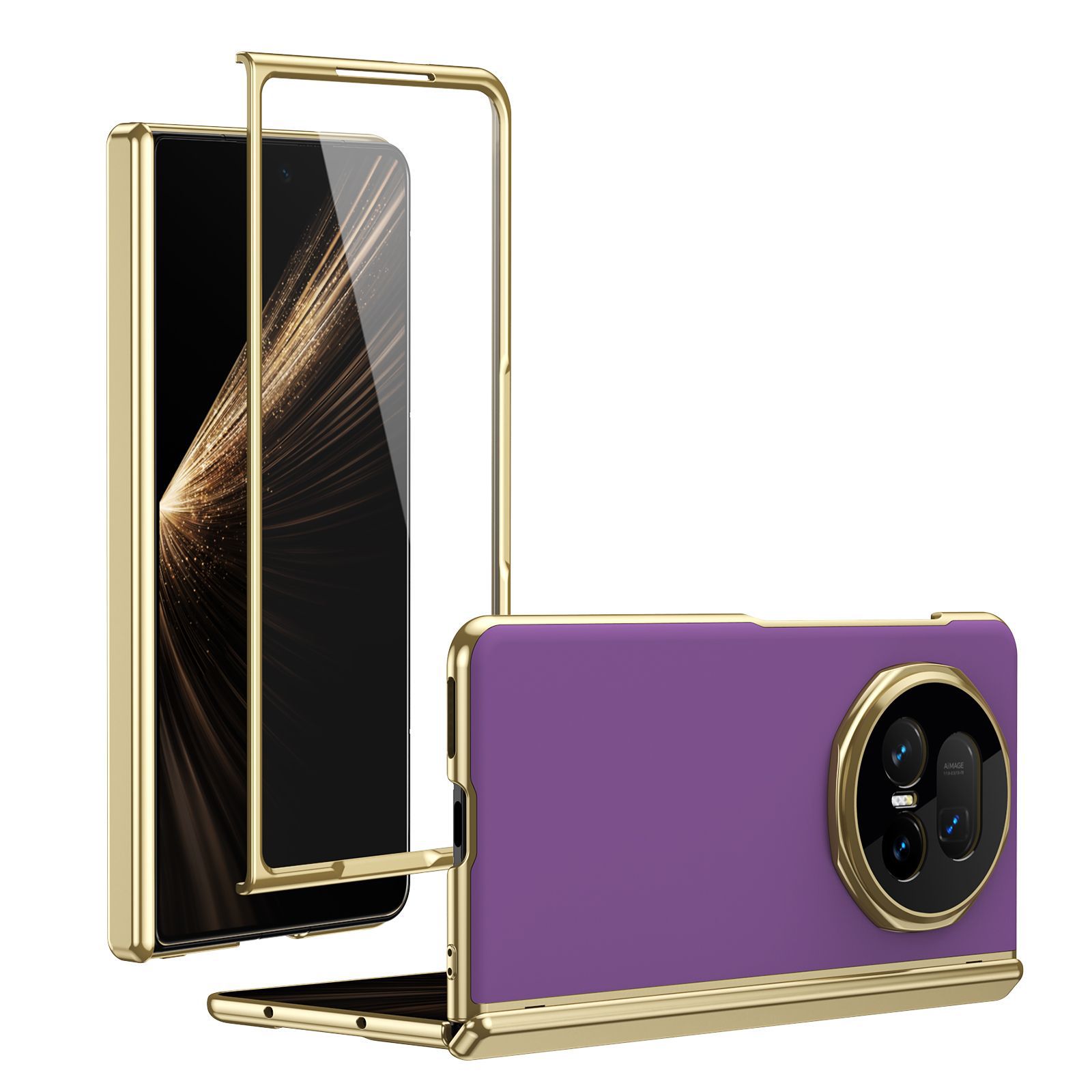 Suitable for Honor Magic V5 phone case, VS3 electroplated AG frosted anti-fingerprint X6 foldable screen case, full-coverage case.