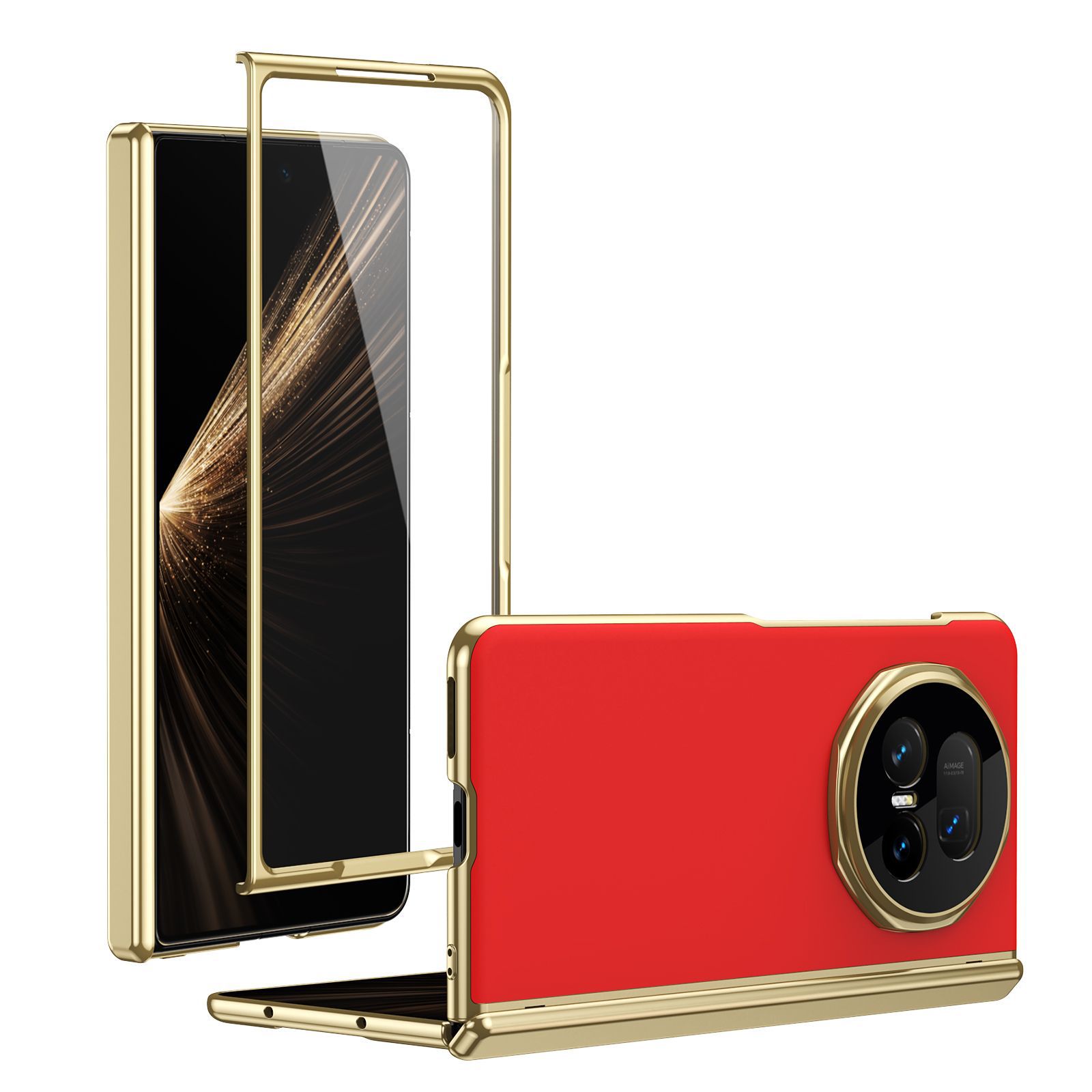 Suitable for Honor Magic V5 phone case, VS3 electroplated AG frosted anti-fingerprint X6 foldable screen case, full-coverage case.
