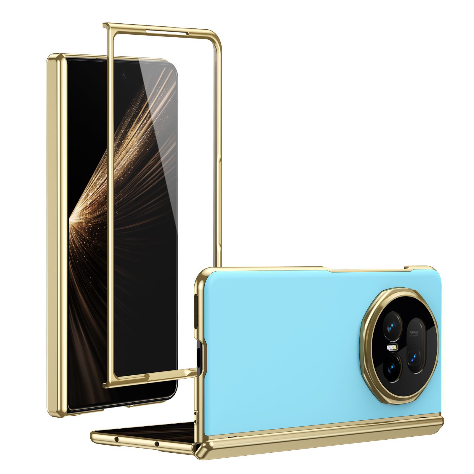 Suitable for Honor Magic V5 phone case, VS3 electroplated AG frosted anti-fingerprint X6 foldable screen case, full-coverage case.