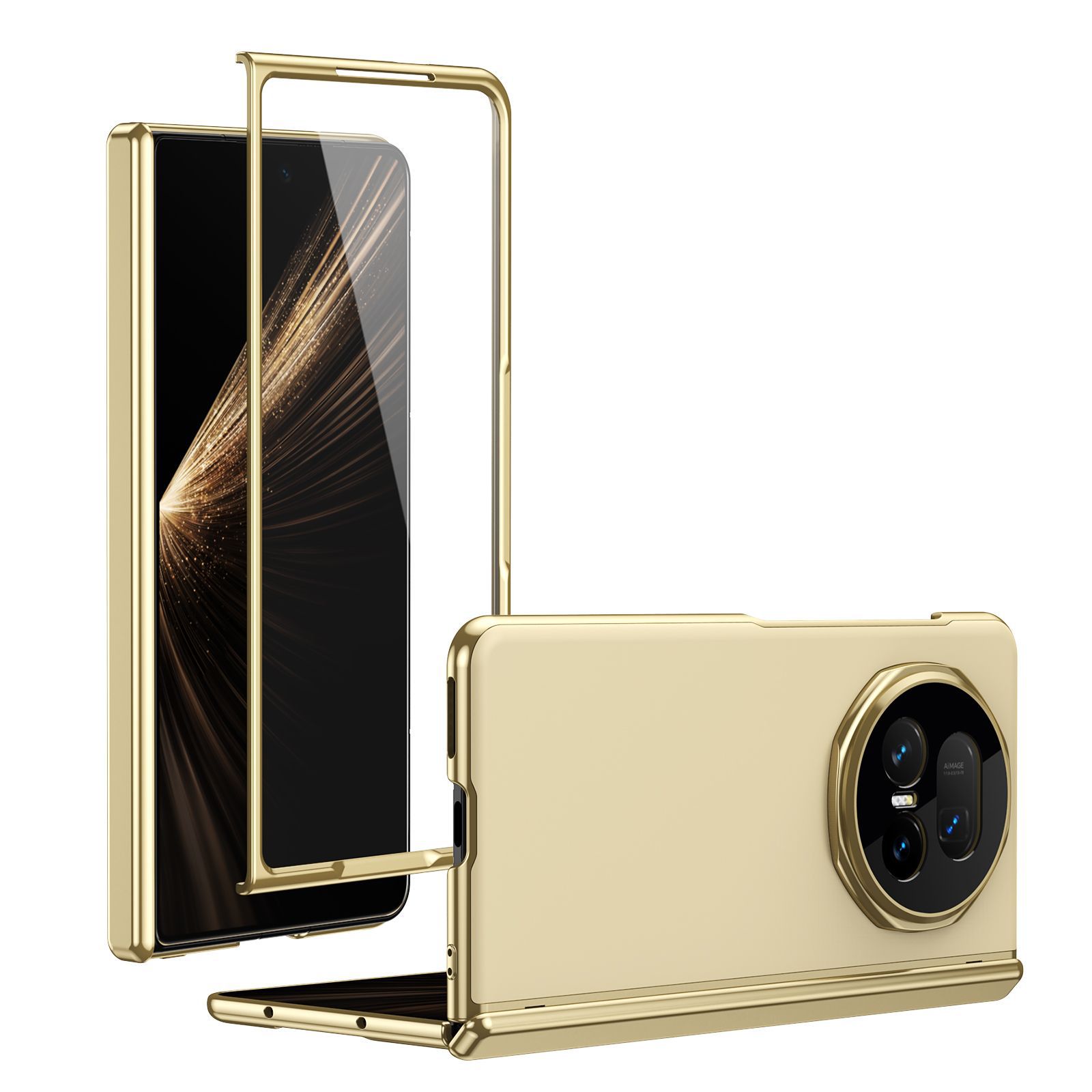 Suitable for Honor Magic V5 phone case, VS3 electroplated AG frosted anti-fingerprint X6 foldable screen case, full-coverage case.
