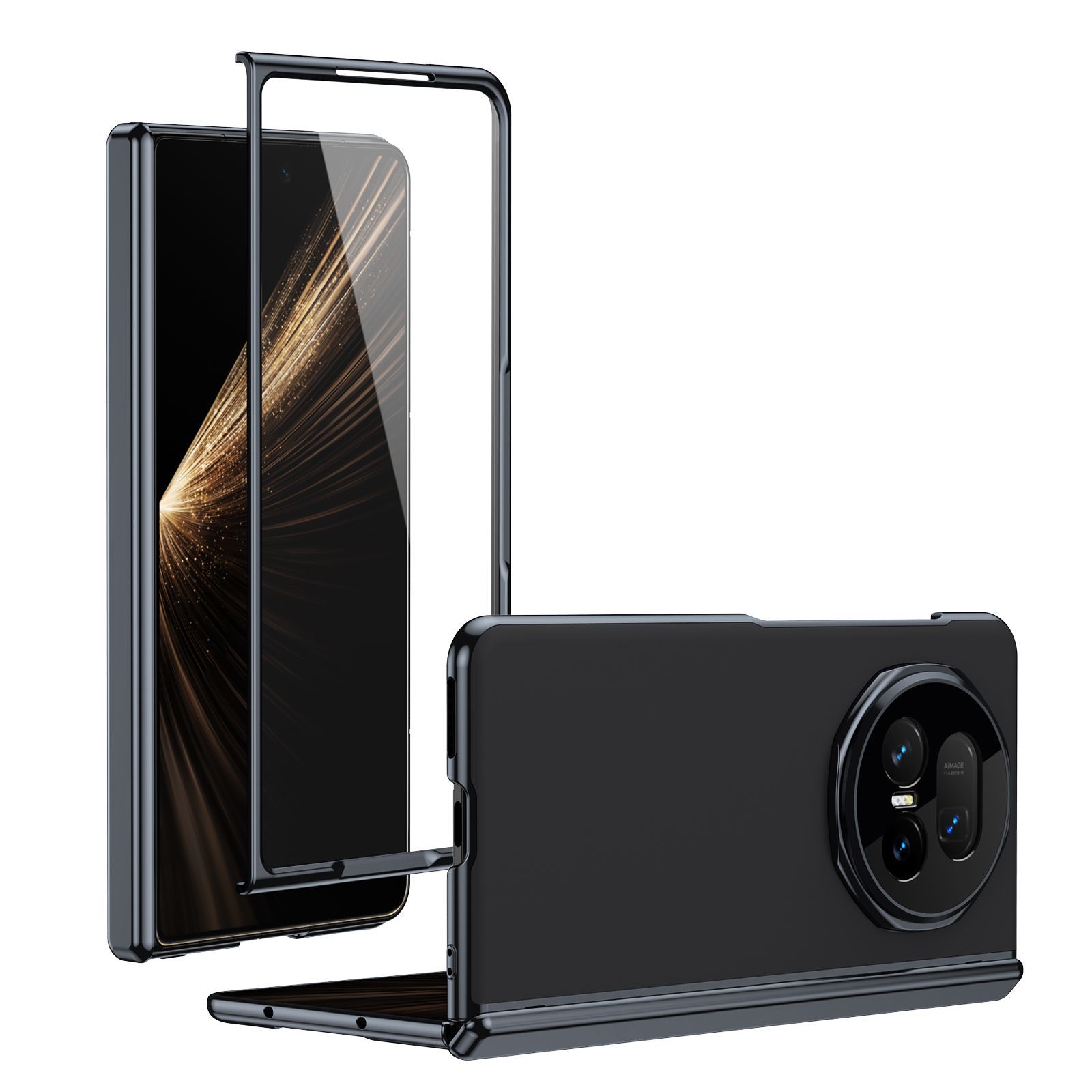 Suitable for Honor Magic V5 phone case, VS3 electroplated AG frosted anti-fingerprint X6 foldable screen case, full-coverage case.