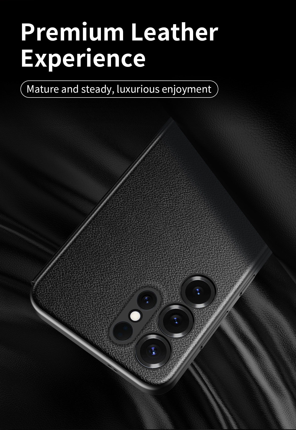 Compatible with Samsung S26 Ultra phone case, A57, no flip-cover required for answering calls, S25FE sleep mode, and S24U smart side window leather case.