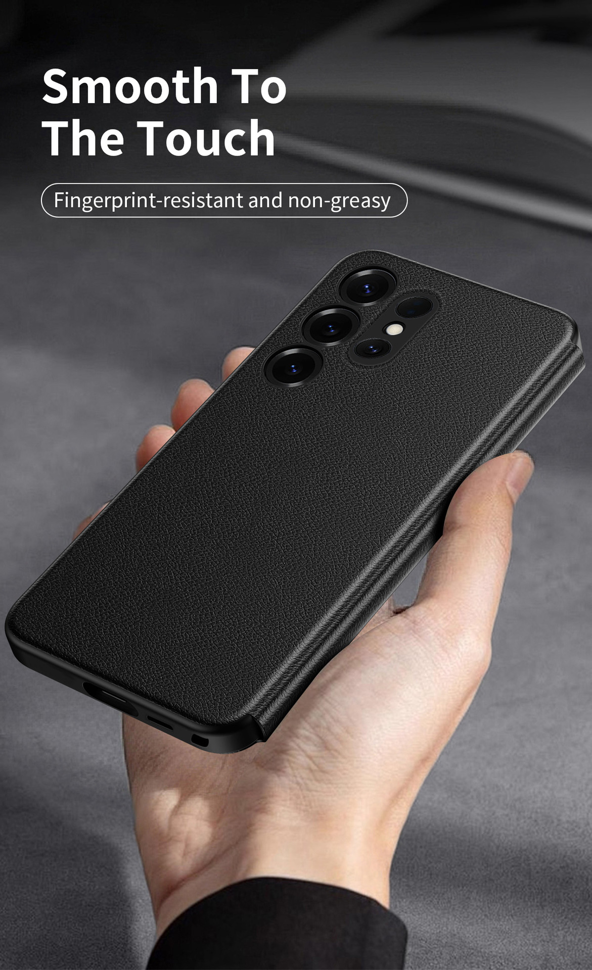 Compatible with Samsung S26 Ultra phone case, A57, no flip-cover required for answering calls, S25FE sleep mode, and S24U smart side window leather case.