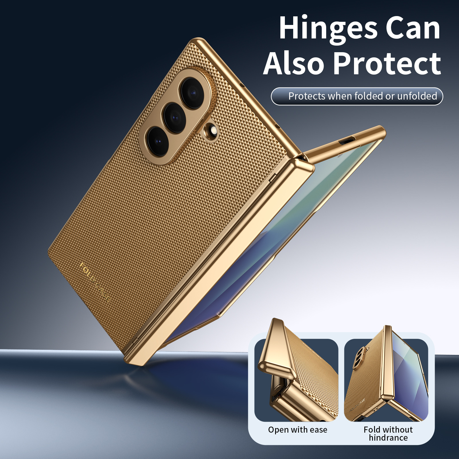 Compatible Samsung Z Fold8 Ultra phone case, 7/6 vegan leather, electroplated, 5/4/3 hinge, full-coverage protective case.