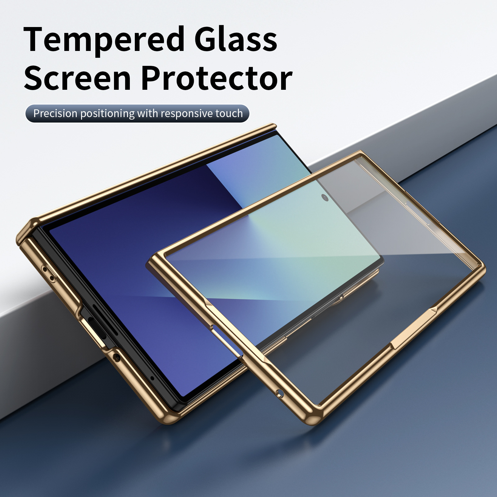 Compatible Samsung Z Fold8 Ultra phone case, 7/6 vegan leather, electroplated, 5/4/3 hinge, full-coverage protective case.