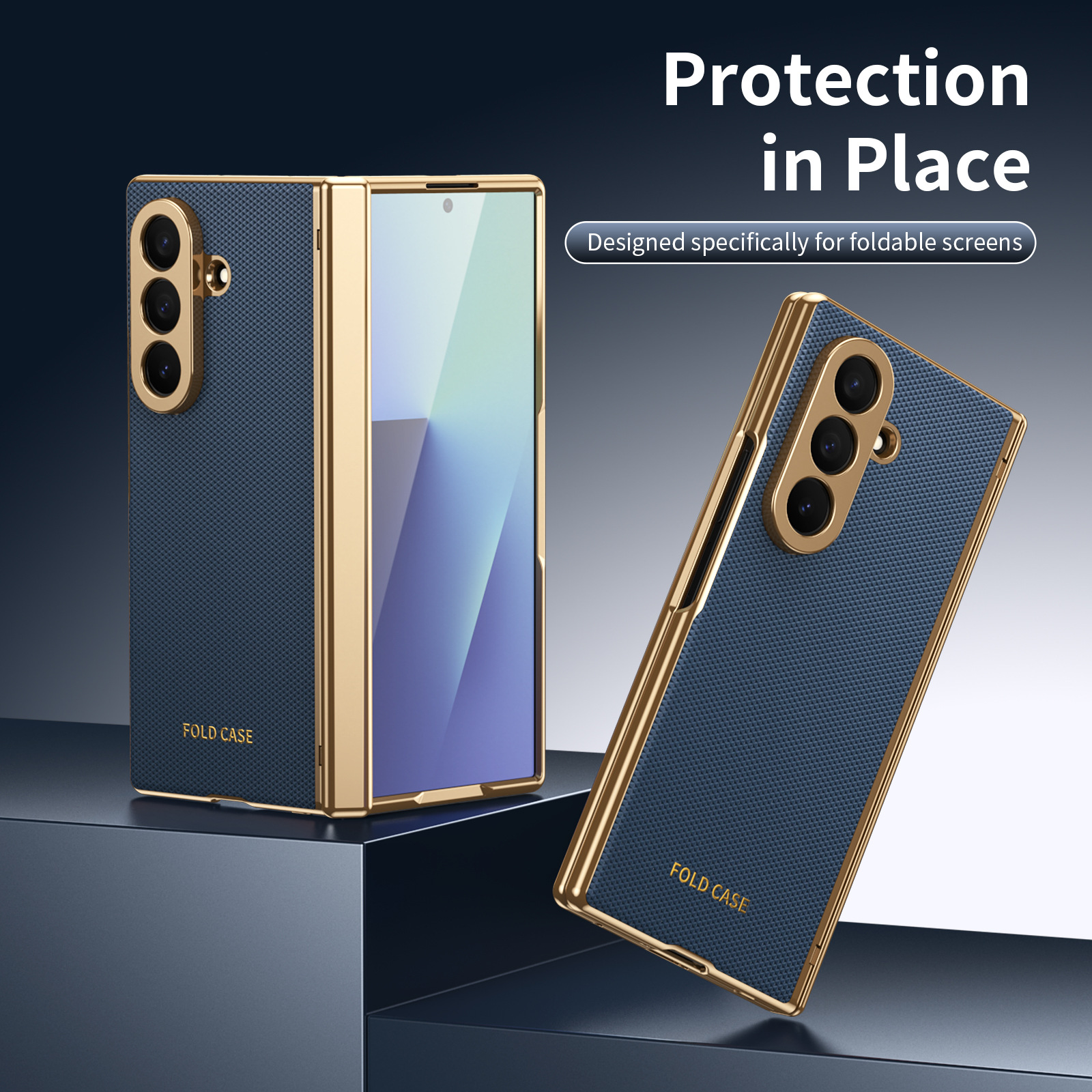 Compatible Samsung Z Fold8 Ultra phone case, 7/6 vegan leather, electroplated, 5/4/3 hinge, full-coverage protective case.