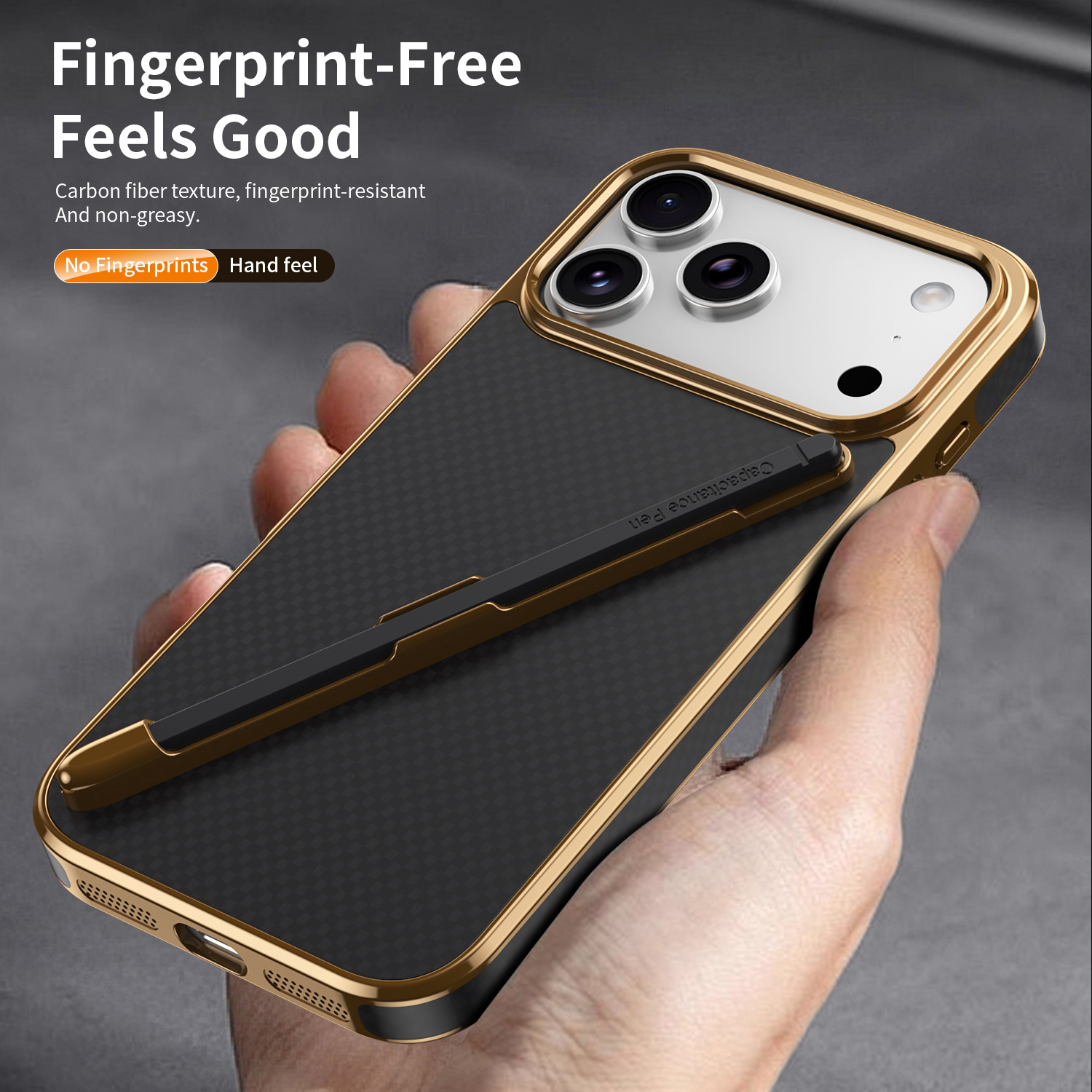 Compatible with Apple iPhone 17 Pro Max, 16 Pro with Pen, 15 Electroplated Kevlar Texture, and 14 Pro Drop Protection Case