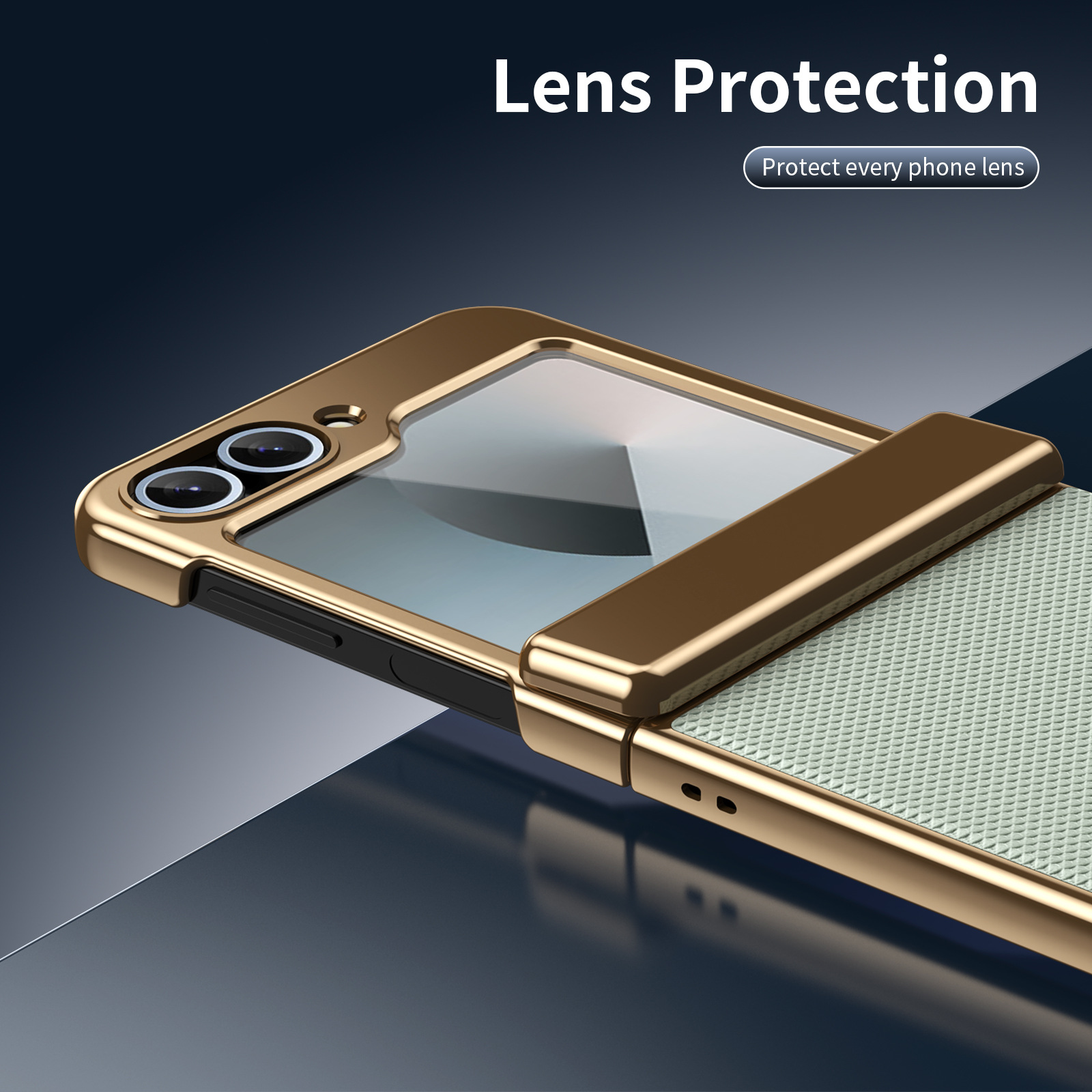 Compatible with Samsung ZFlip 8/7 phone case, 6/5 diamond pattern electroplated center frame, full coverage, shockproof, 4/3 protective case