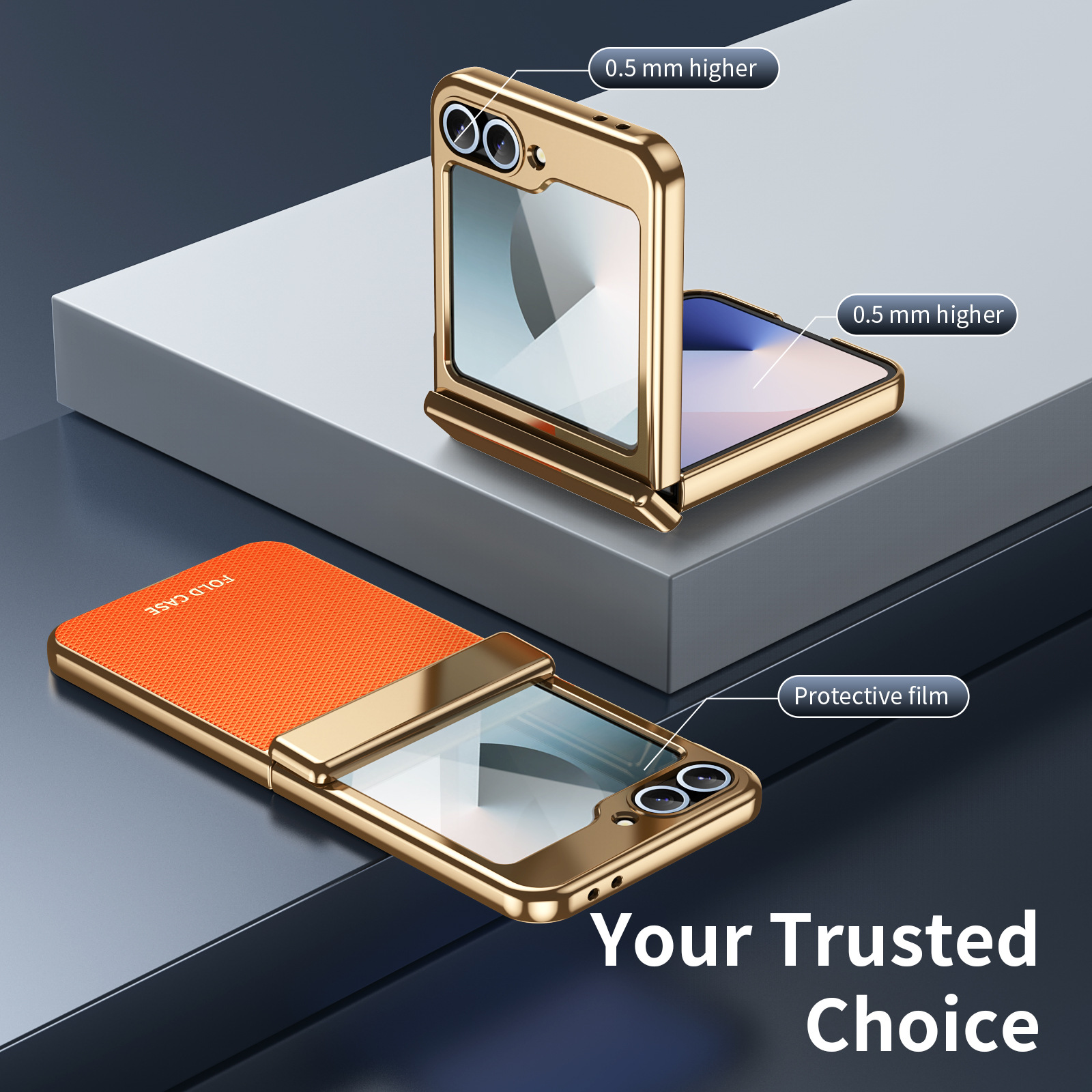 Compatible with Samsung ZFlip 8/7 phone case, 6/5 diamond pattern electroplated center frame, full coverage, shockproof, 4/3 protective case