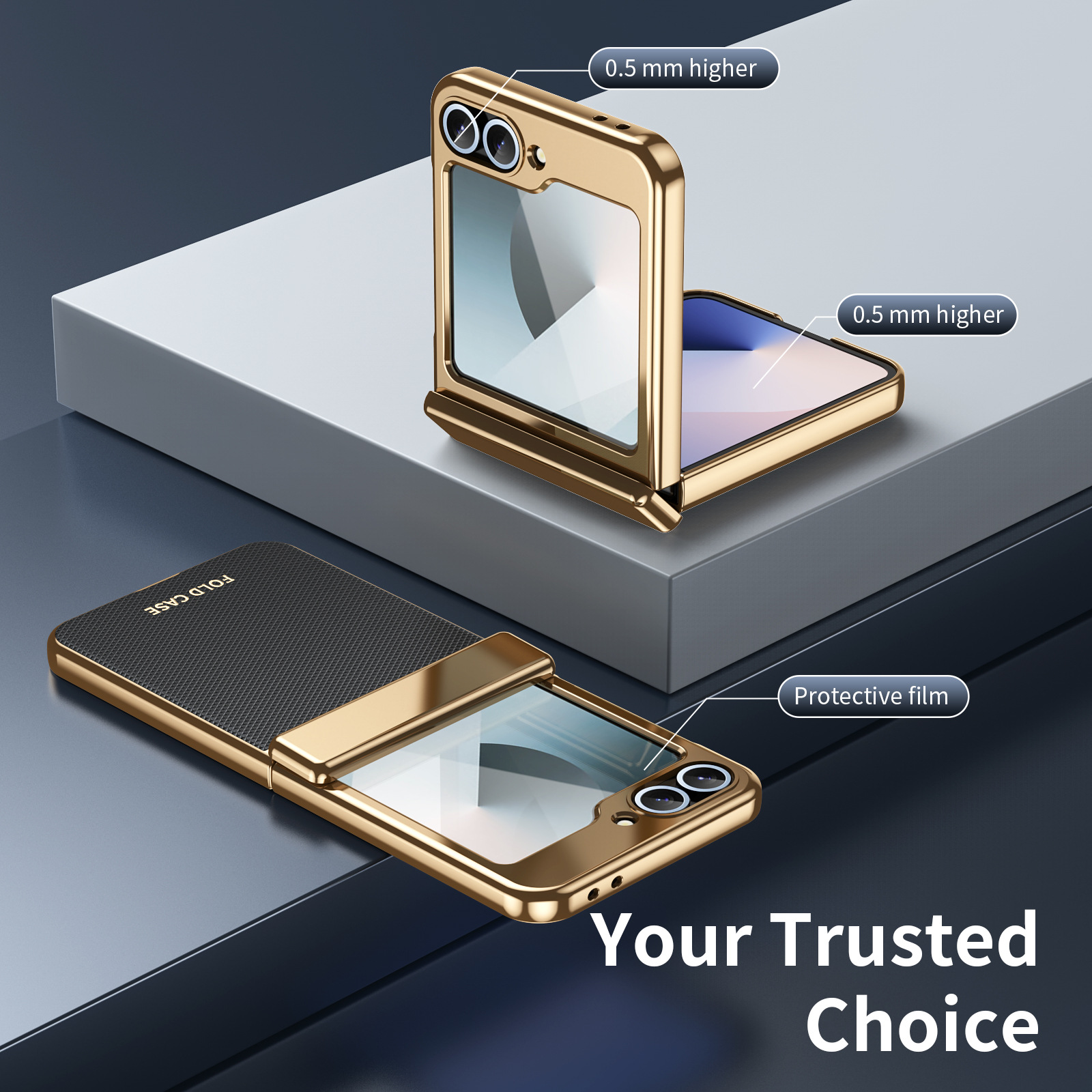 Compatible with Samsung ZFlip 8/7 phone case, 6/5 diamond pattern electroplated center frame, full coverage, shockproof, 4/3 protective case