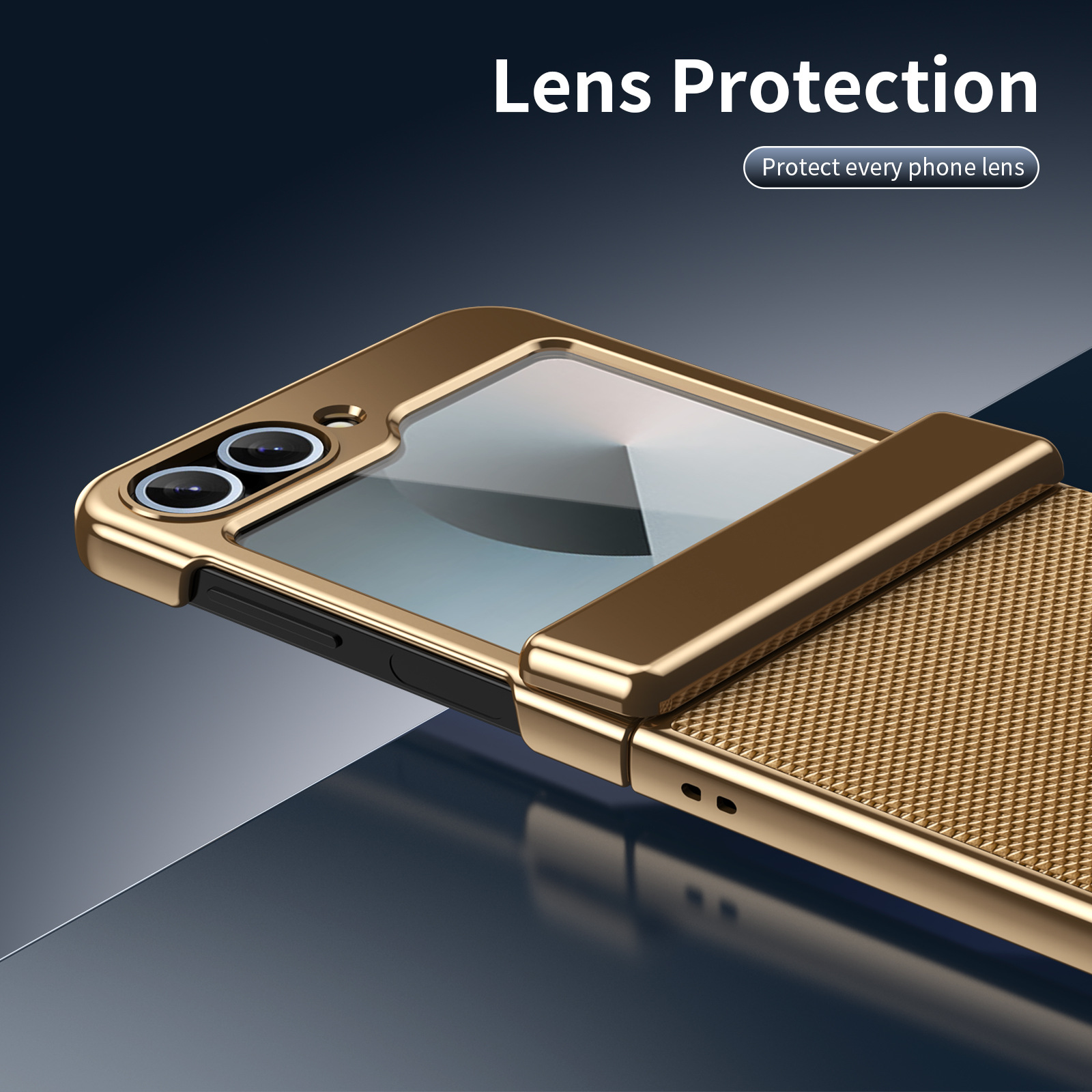 Compatible with Samsung ZFlip 8/7 phone case, 6/5 diamond pattern electroplated center frame, full coverage, shockproof, 4/3 protective case