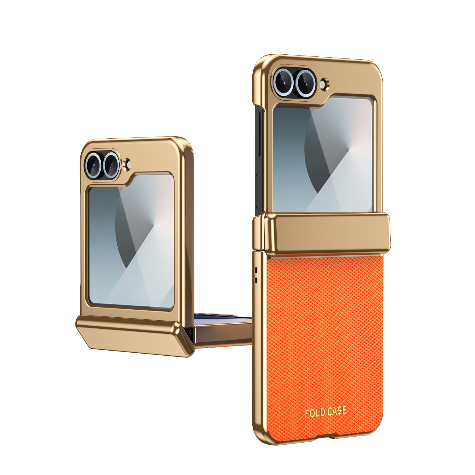 Compatible with Samsung ZFlip 8/7 phone case, 6/5 diamond pattern electroplated center frame, full coverage, shockproof, 4/3 protective case