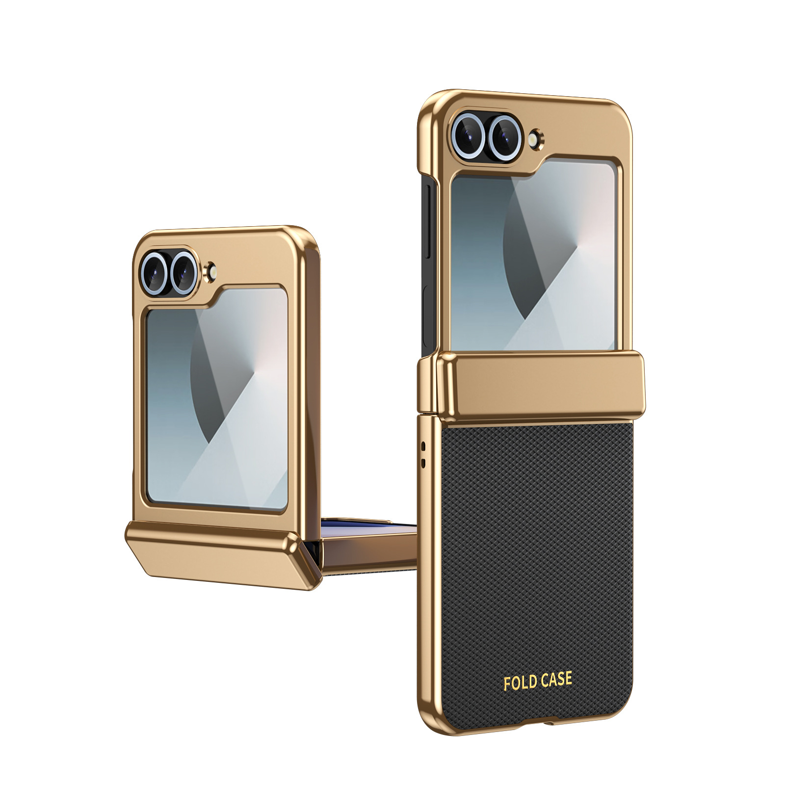 Compatible with Samsung ZFlip 8/7 phone case, 6/5 diamond pattern electroplated center frame, full coverage, shockproof, 4/3 protective case