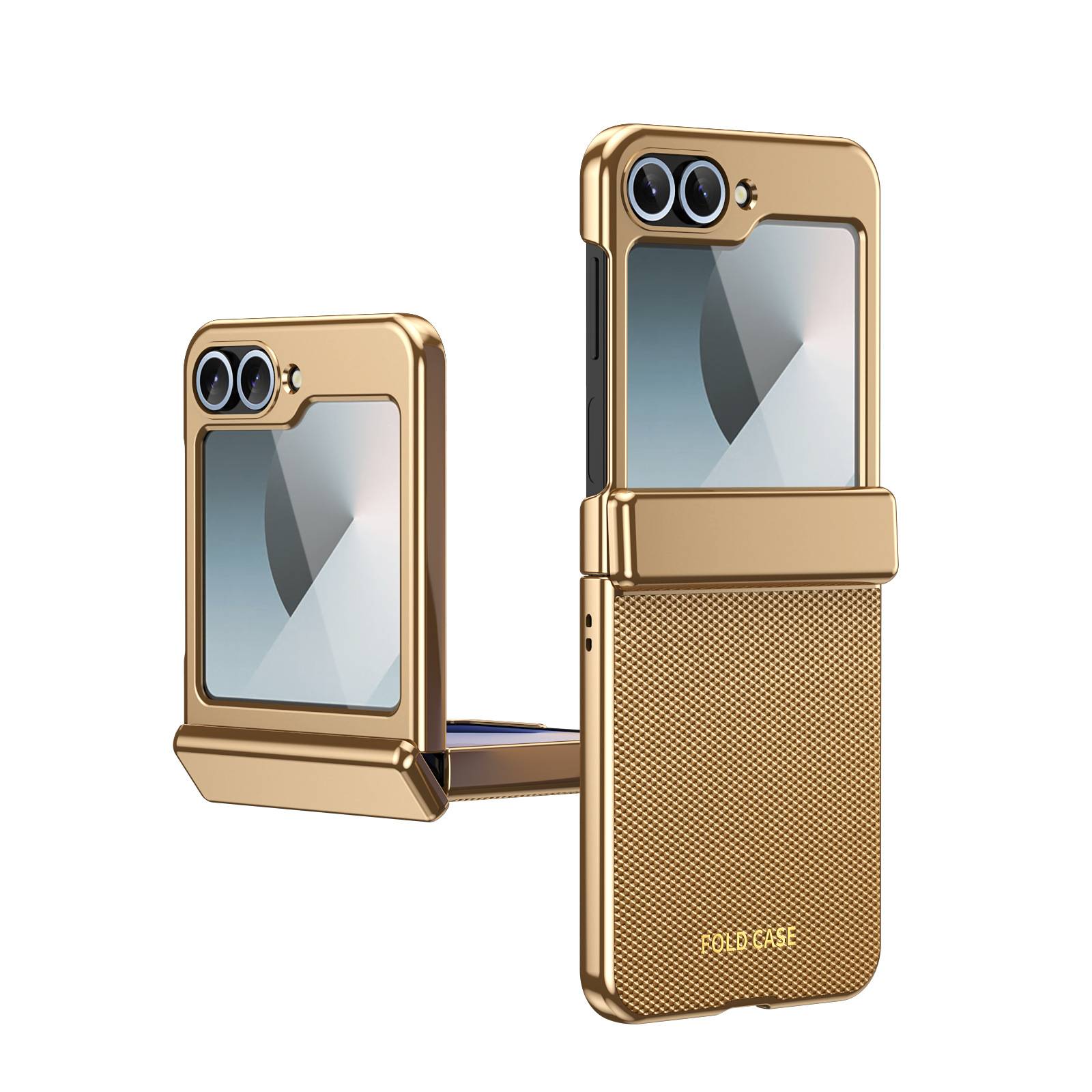 Compatible with Samsung ZFlip 8/7 phone case, 6/5 diamond pattern electroplated center frame, full coverage, shockproof, 4/3 protective case