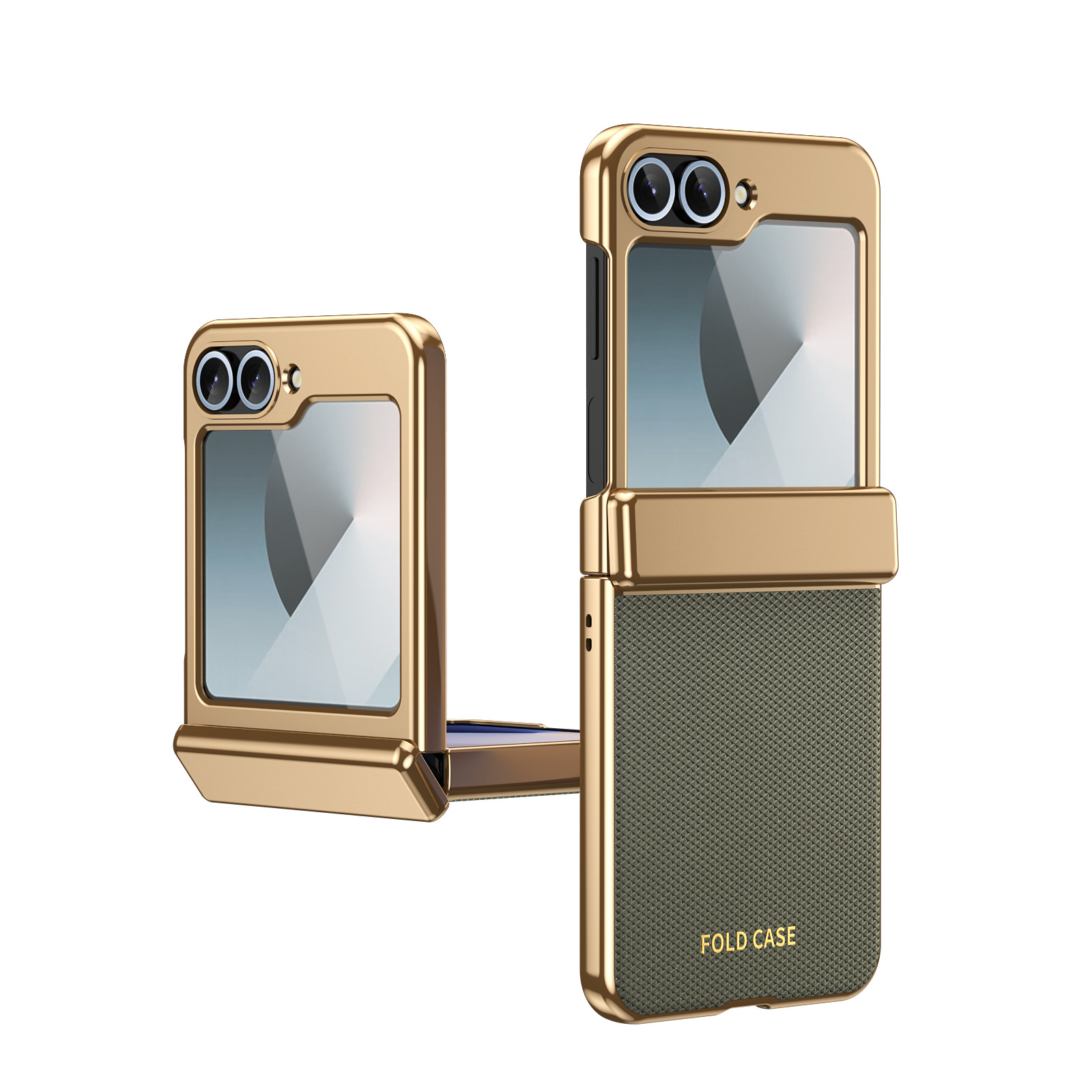 Compatible with Samsung ZFlip 8/7 phone case, 6/5 diamond pattern electroplated center frame, full coverage, shockproof, 4/3 protective case
