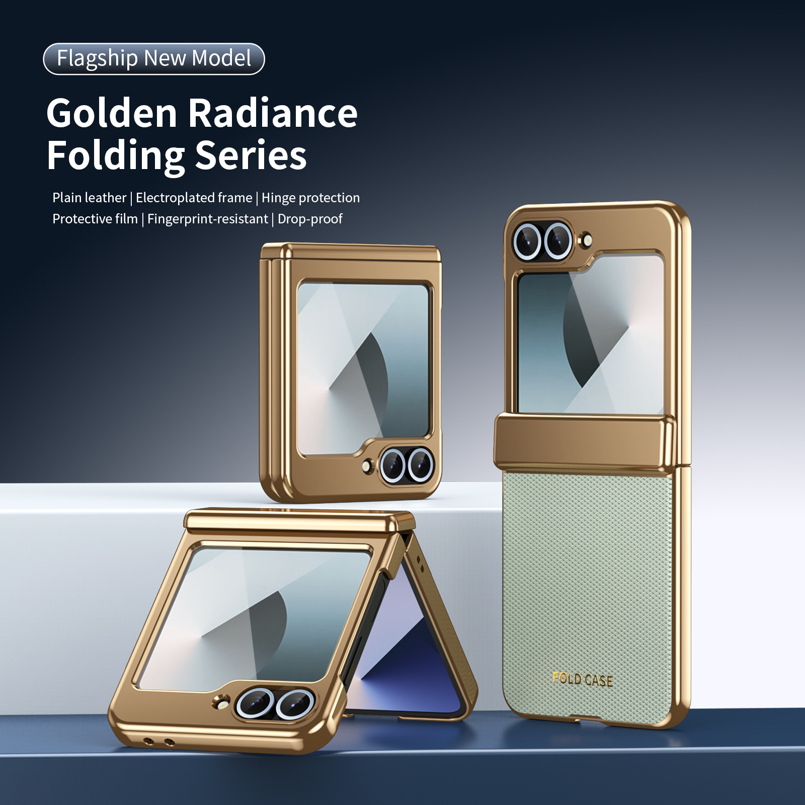 Compatible with Samsung ZFlip 8/7 phone case, 6/5 diamond pattern electroplated center frame, full coverage, shockproof, 4/3 protective case