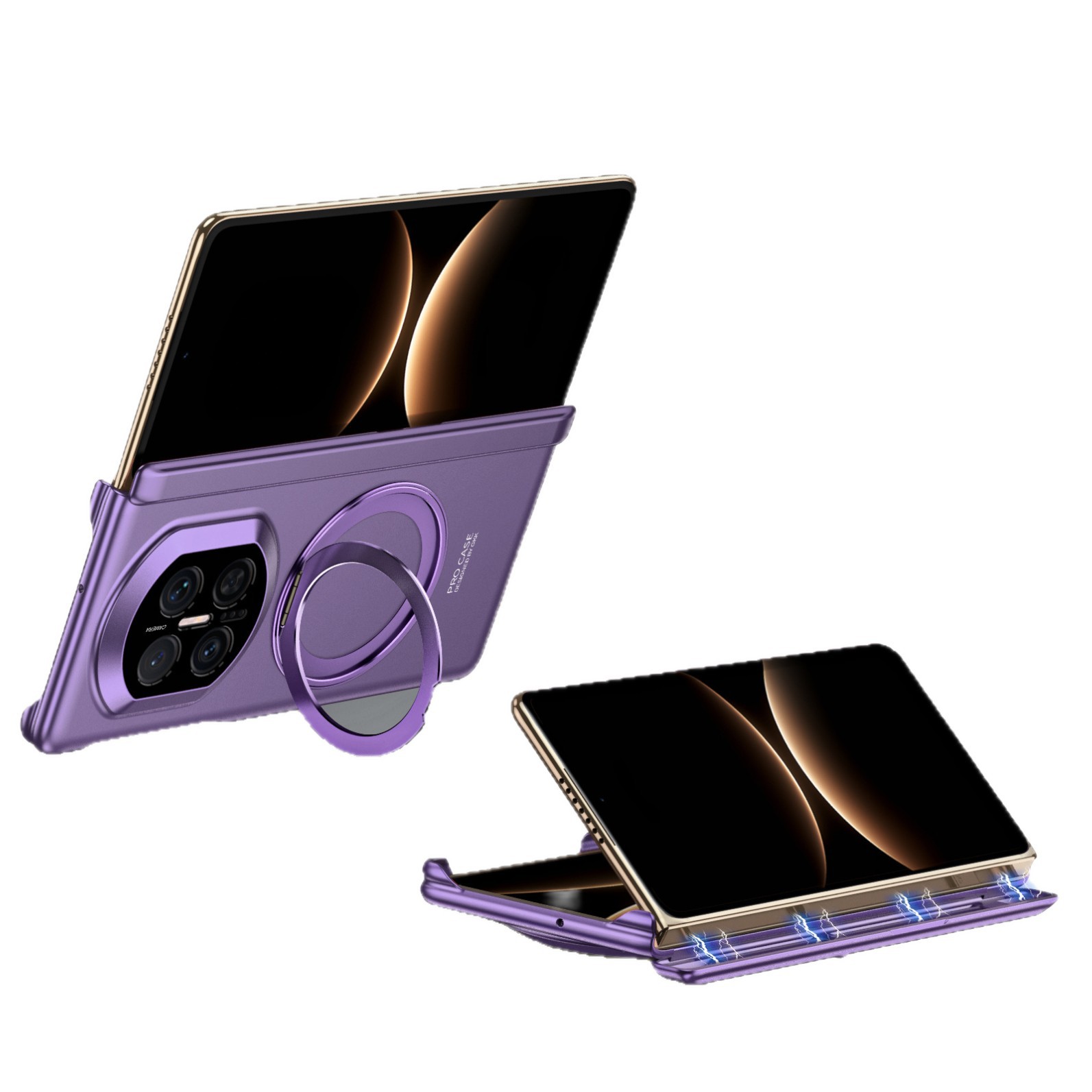 Compatible with Huawei Mate X7 phone case, wireless charging, magnetic rotating stand, X7 Collector's Edition foldable screen, single back cover