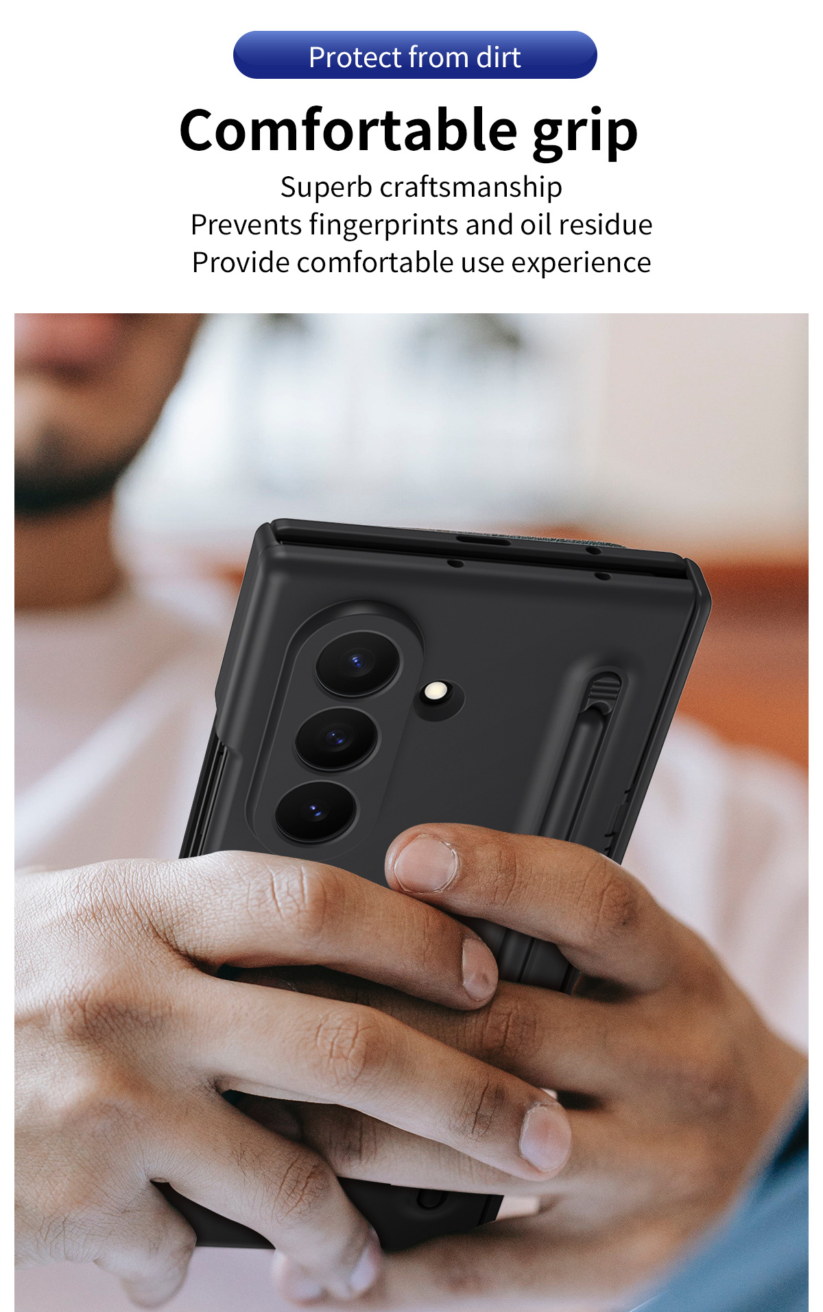 Compatible with Samsung Z TriFold tri-fold phone case, pop-up pen slot, pen case, and screen protector, all in one Fold7 protective case.