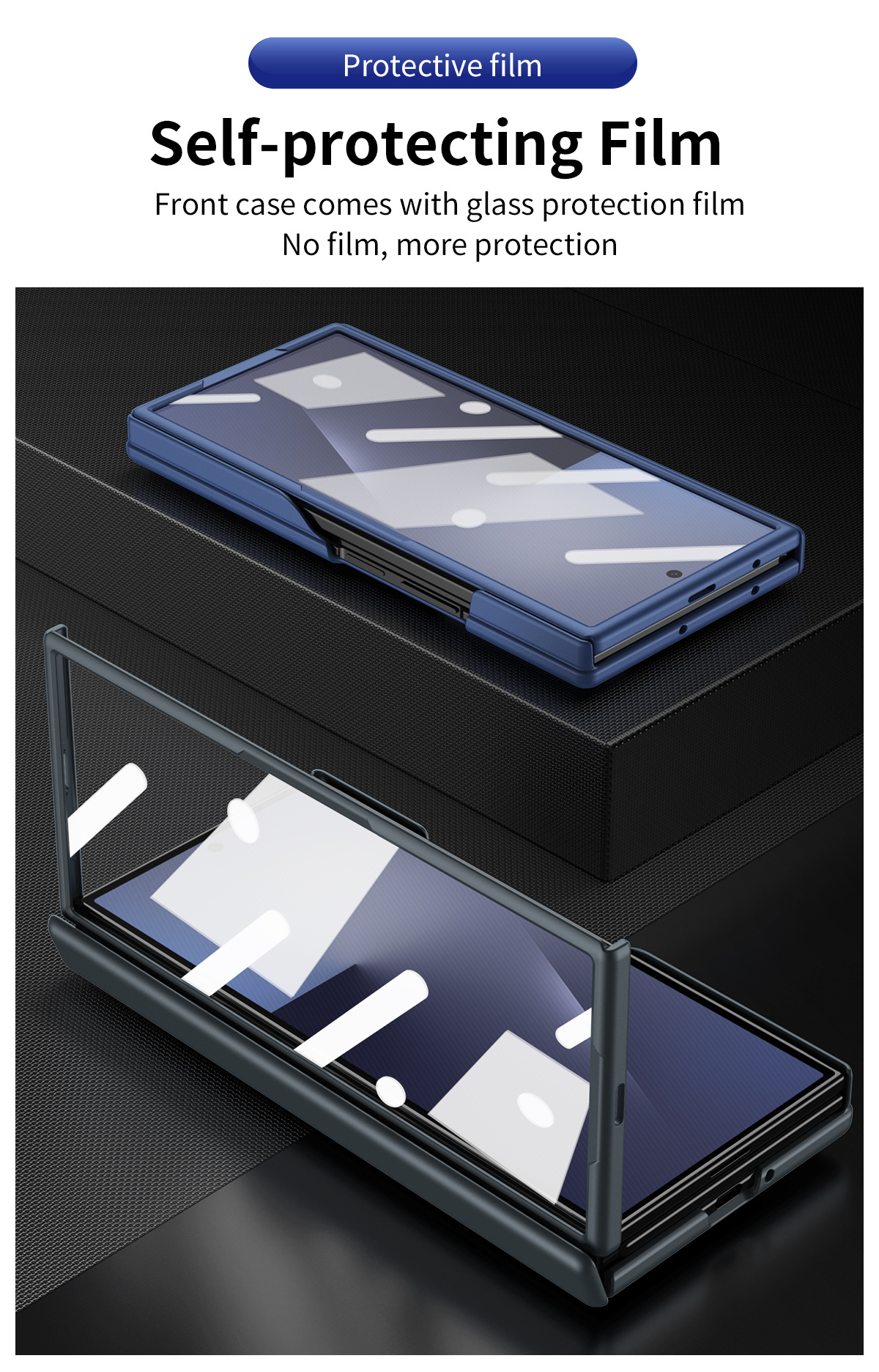 Compatible with Samsung Z TriFold tri-fold phone case, pop-up pen slot, pen case, and screen protector, all in one Fold7 protective case.