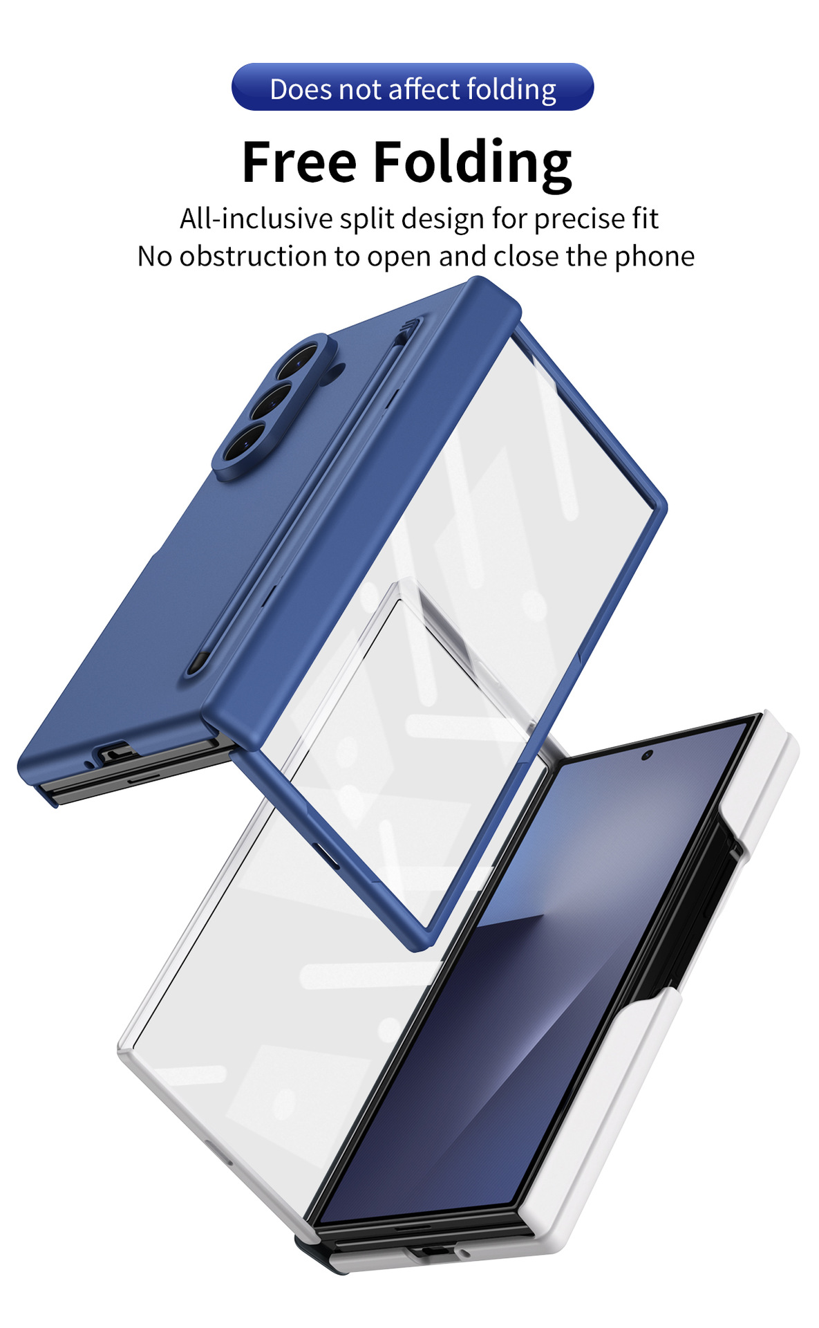 Compatible with Samsung Z TriFold tri-fold phone case, pop-up pen slot, pen case, and screen protector, all in one Fold7 protective case.