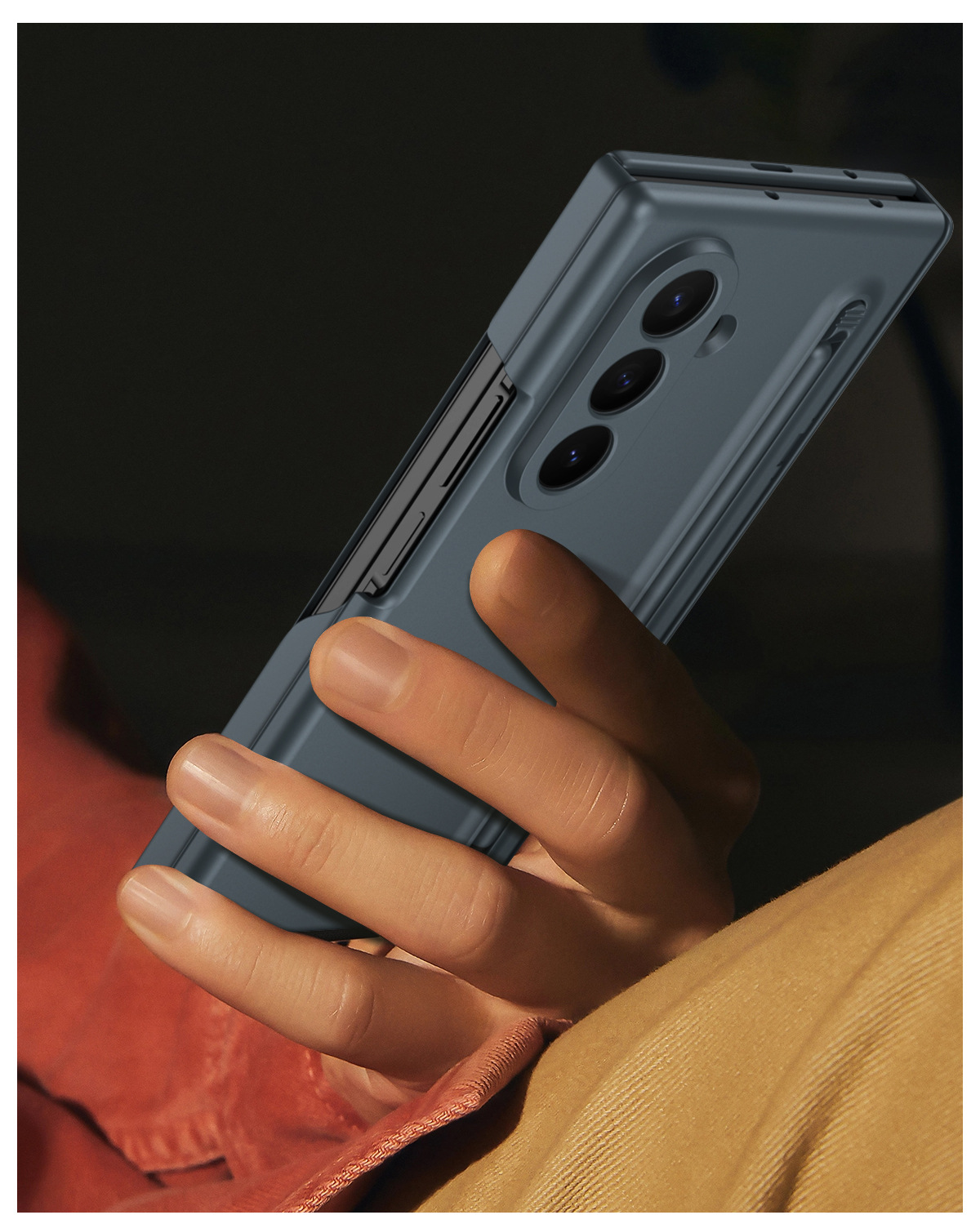 Compatible with Samsung Z TriFold tri-fold phone case, pop-up pen slot, pen case, and screen protector, all in one Fold7 protective case.