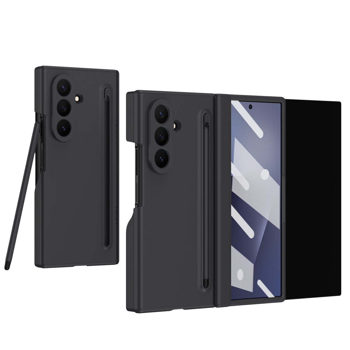 Compatible with Samsung Z TriFold tri-fold phone case, pop-up pen slot, pen case, and screen protector, all in one Fold7 protective case.