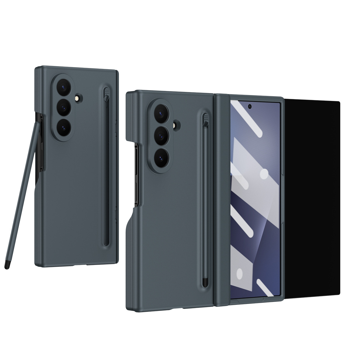 Compatible with Samsung Z TriFold tri-fold phone case, pop-up pen slot, pen case, and screen protector, all in one Fold7 protective case.