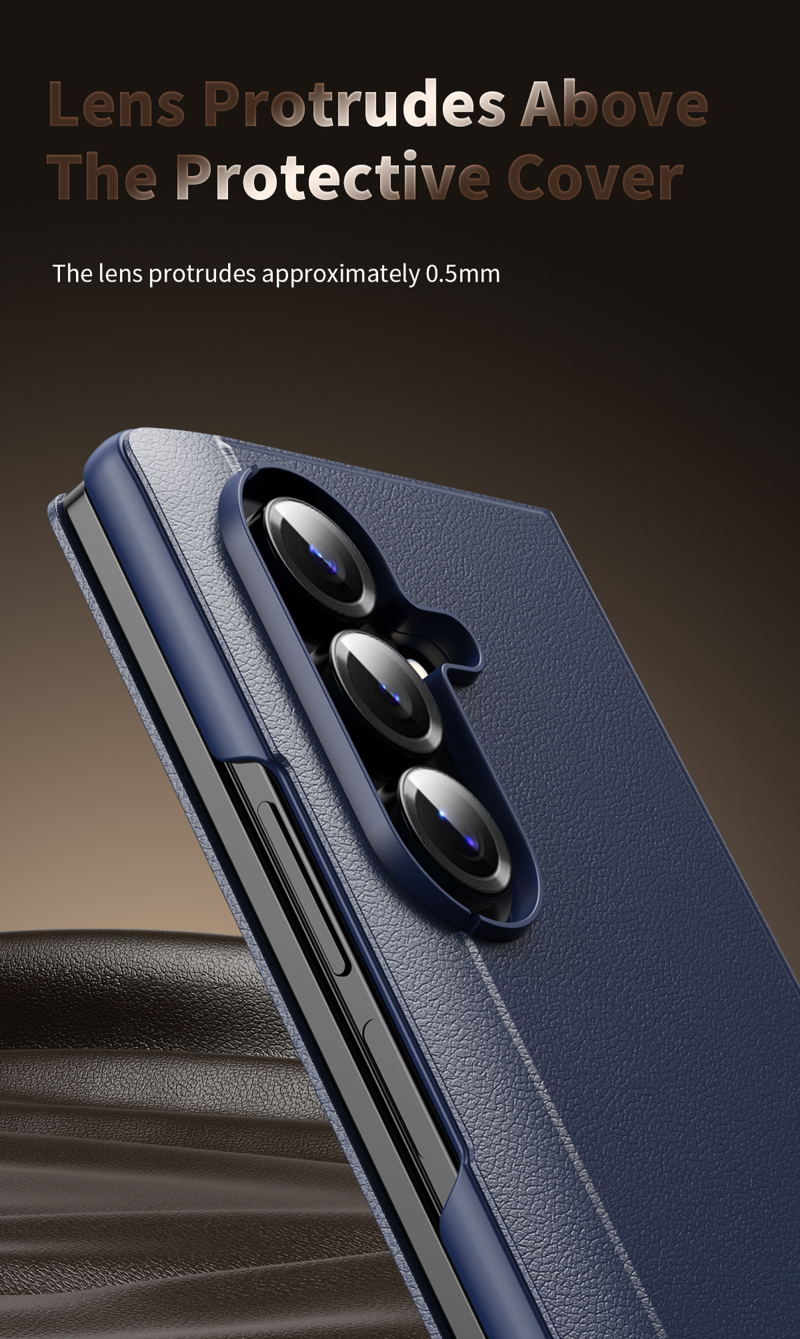 Compatible with Samsung Z Fold7/6 phone case, smart flip-open answering, 5/4/3-inch side window smart sleep leather case