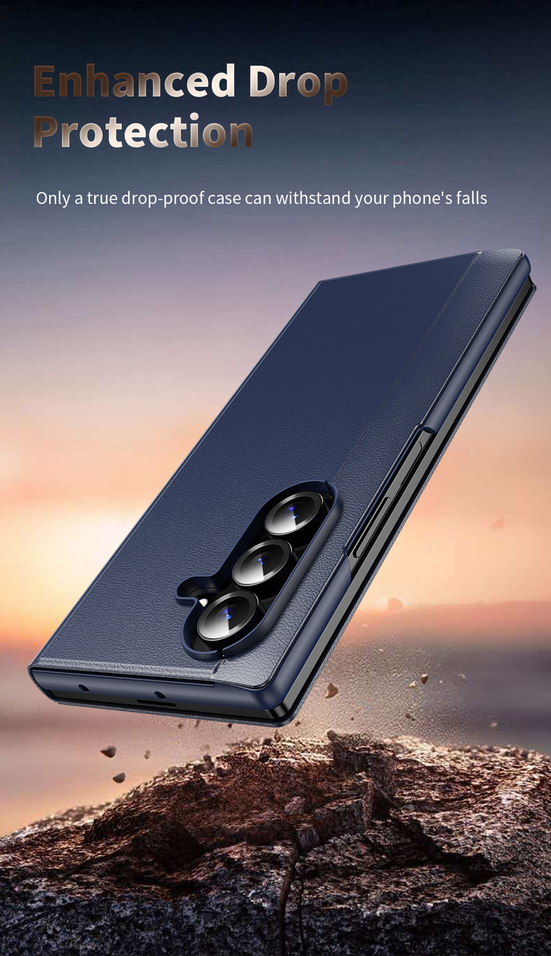 Compatible with Samsung Z Fold7/6 phone case, smart flip-open answering, 5/4/3-inch side window smart sleep leather case
