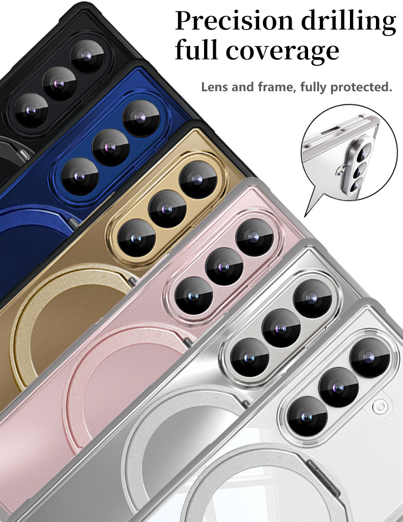 Compatible with Samsung Z Fold8/7 phone case, magnetic charging rotating stand, central axis case, full-coverage drop-proof protective case