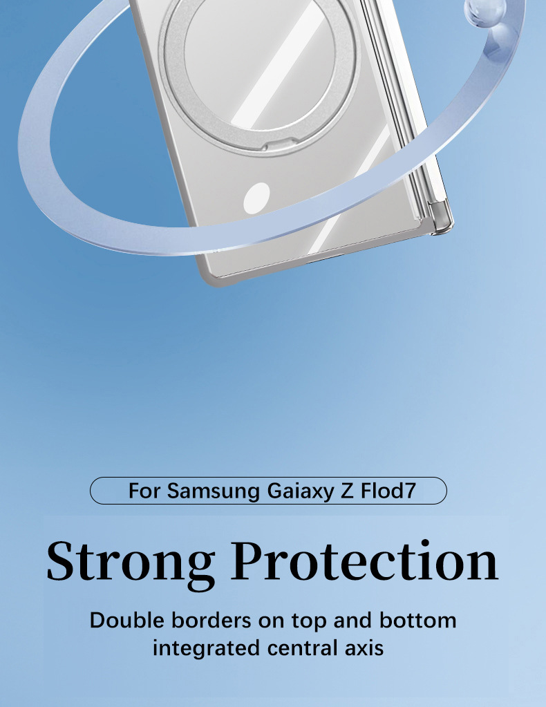 Compatible with Samsung Z Fold8/7 phone case, magnetic charging rotating stand, central axis case, full-coverage drop-proof protective case