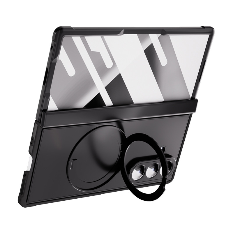 Compatible with Samsung Z Fold8/7 phone case, magnetic charging rotating stand, central axis case, full-coverage drop-proof protective case