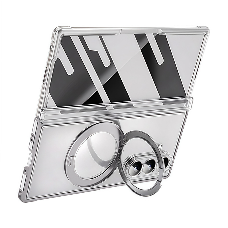 Compatible with Samsung Z Fold8/7 phone case, magnetic charging rotating stand, central axis case, full-coverage drop-proof protective case