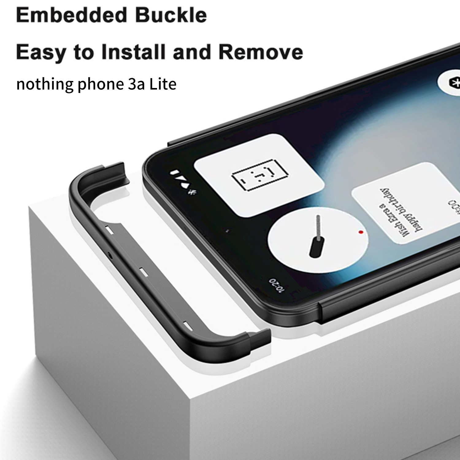 Compatible with Nothing Phone 3 Alite phone case, magnetic rotating stand, 3-section color-blocking protective case