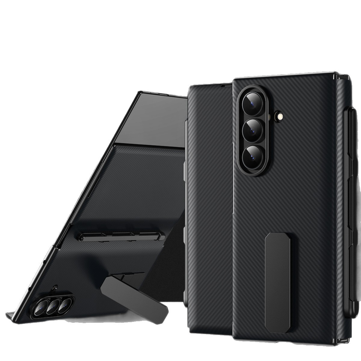 Compatible with Samsung Z TriFold tri-fold phone case, rotating stand, pen slot, magnetic flip case with pen attachment