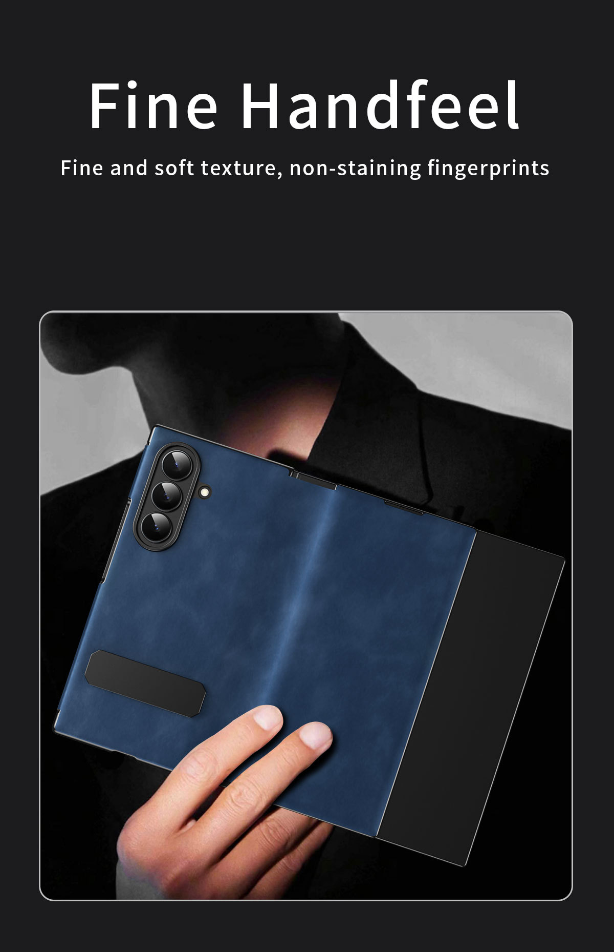 Compatible with Samsung Z TriFold tri-fold phone case, rotating stand, pen slot, magnetic flip case with pen attachment