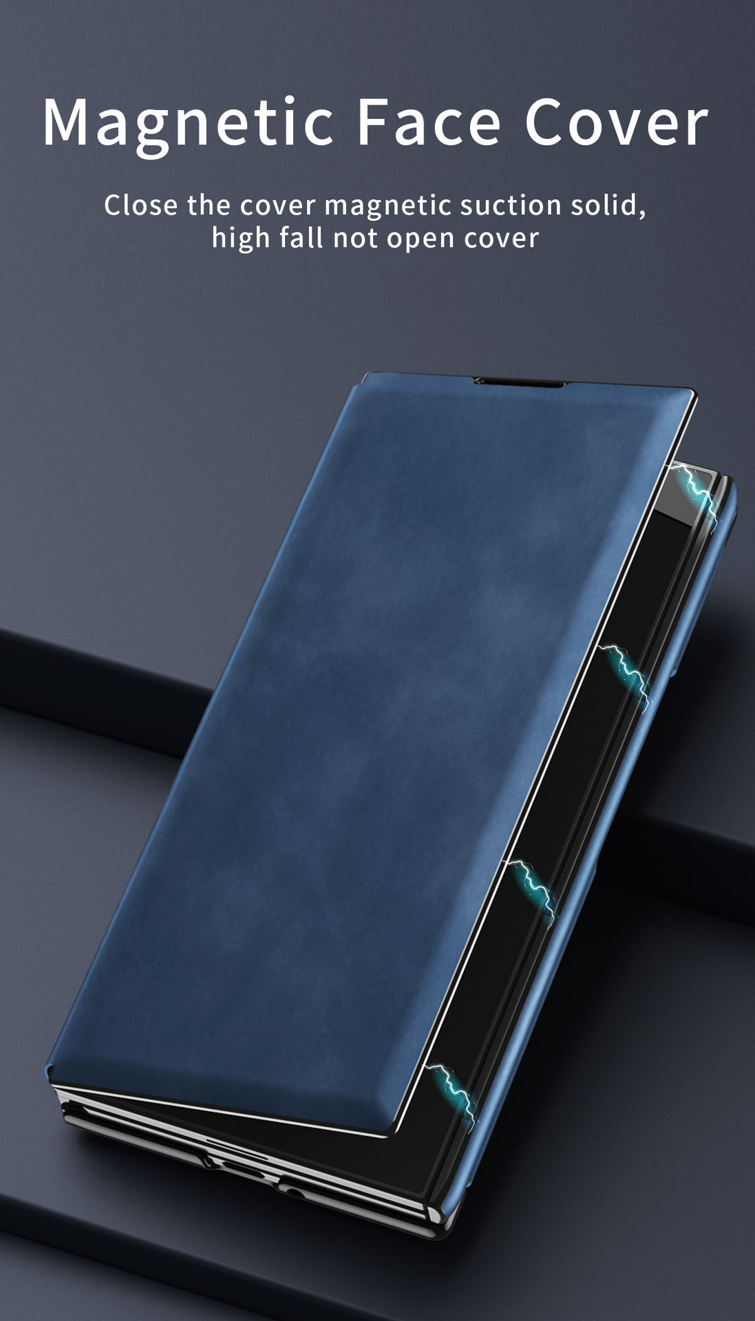 Compatible with Samsung Z TriFold tri-fold phone case, rotating stand, pen slot, magnetic flip case with pen attachment