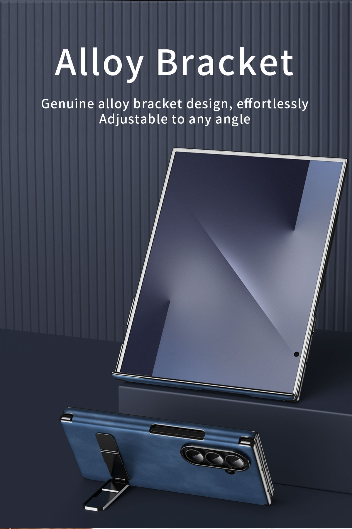 Compatible with Samsung Z TriFold tri-fold phone case, rotating stand, pen slot, magnetic flip case with pen attachment
