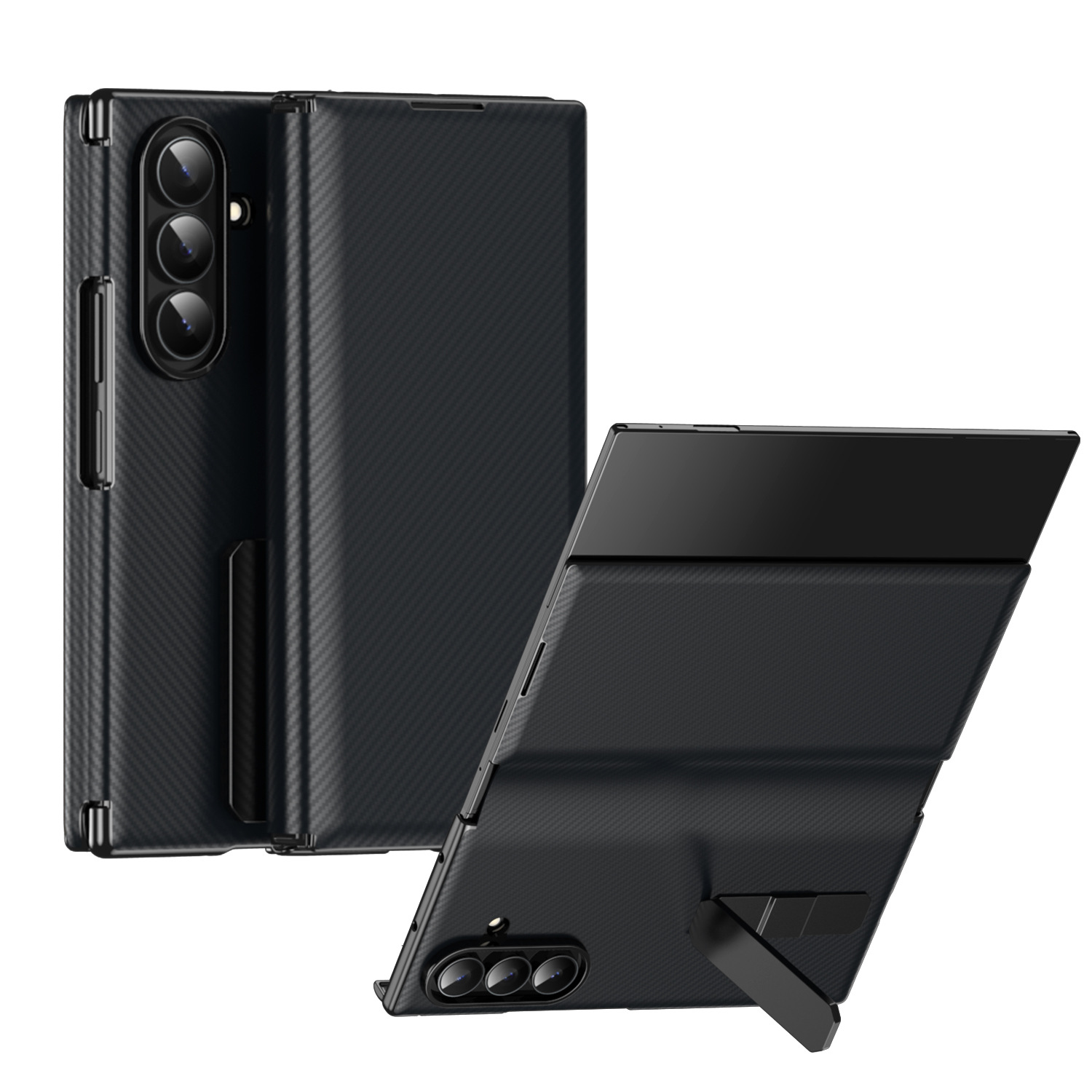 Compatible with Samsung Z TriFold tri-fold phone case, rotating stand, pen slot, magnetic flip case with pen attachment