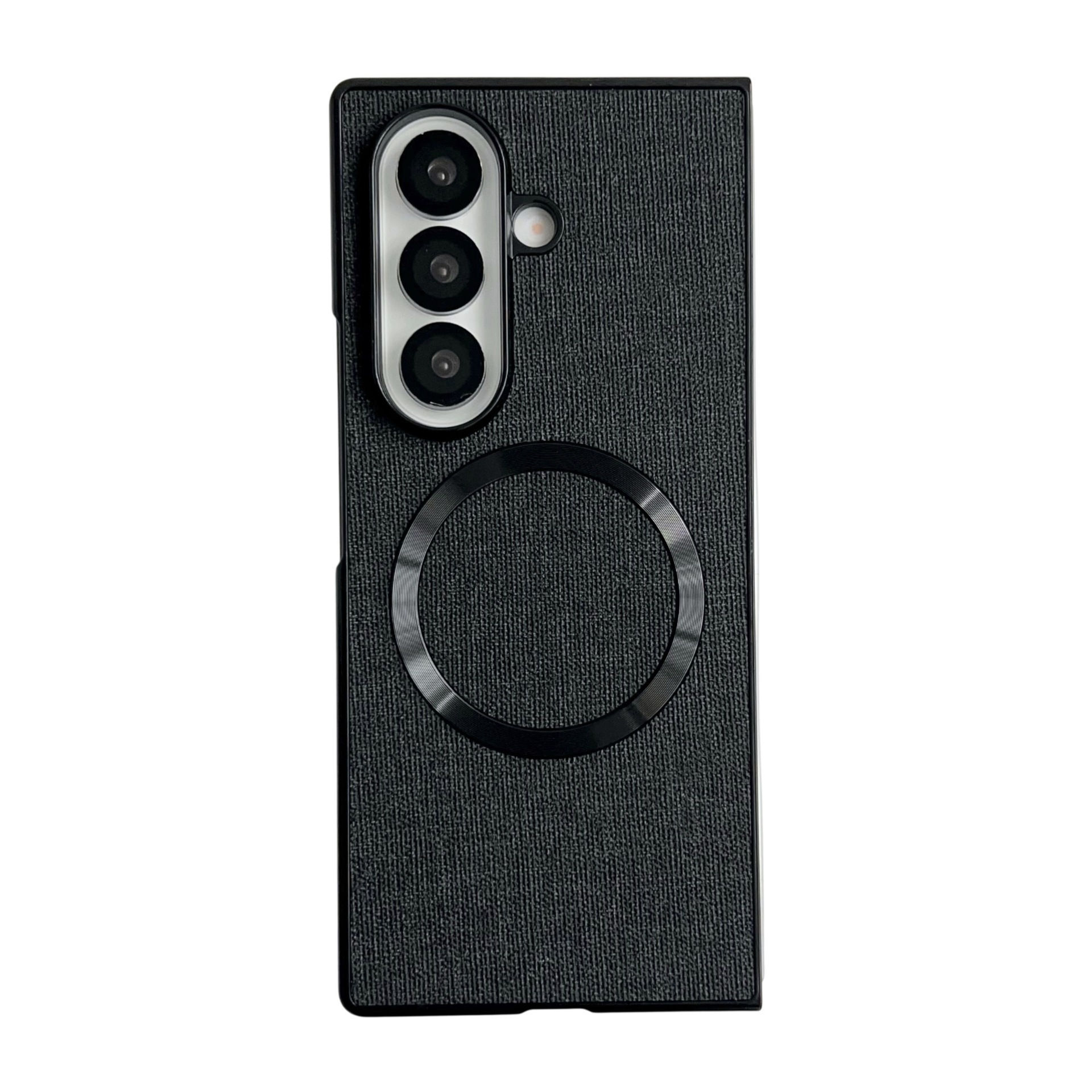 Compatible with Samsung Z Fold7/6 phone case, fabric texture, 5/4/3 foldable screen, wireless charging, magnetic attachment, Flip7 protective case