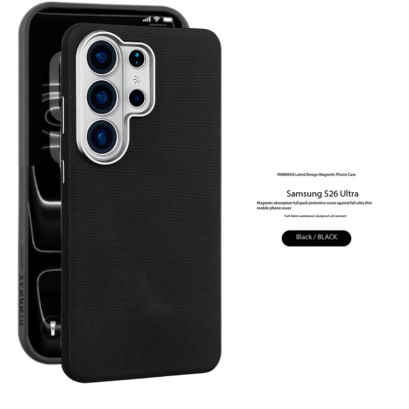 Compatible with Samsung S26 Ultra phone case, S25U wireless charging magnetic electroplated frame, S24U full-coverage shockproof leather case