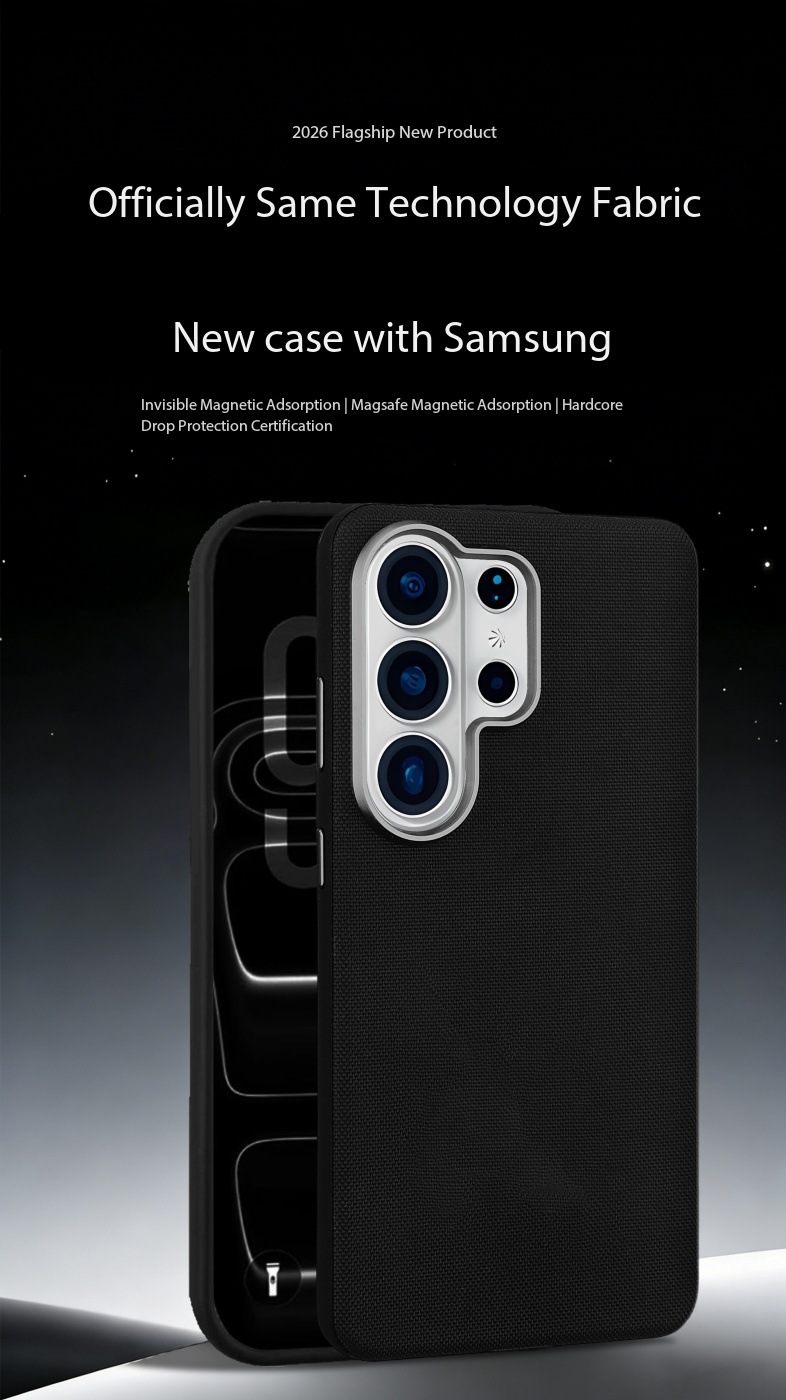 Compatible with Samsung S26 Ultra phone case, S25U wireless charging magnetic electroplated frame, S24U full-coverage shockproof leather case