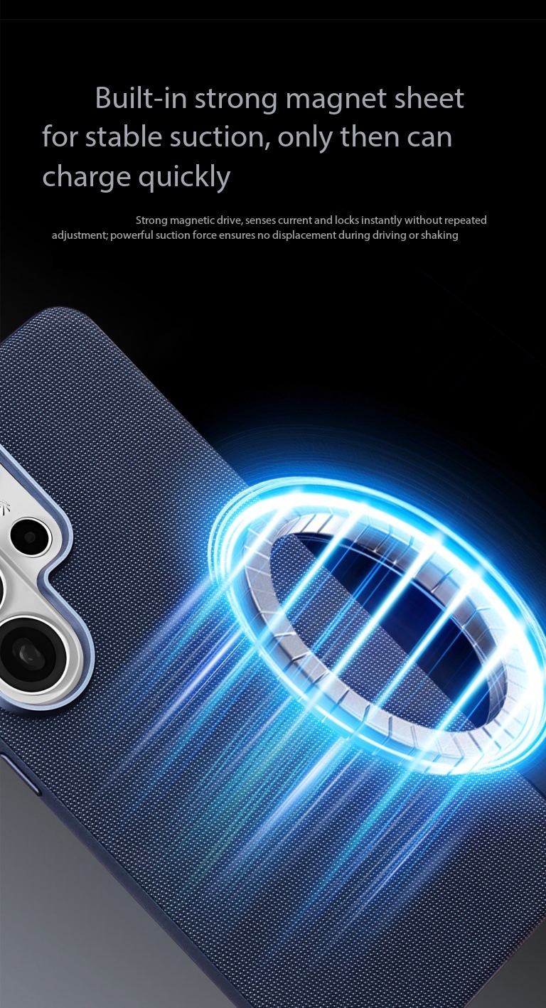 Compatible with Samsung S26 Ultra phone case, S25U wireless charging magnetic electroplated frame, S24U full-coverage shockproof leather case
