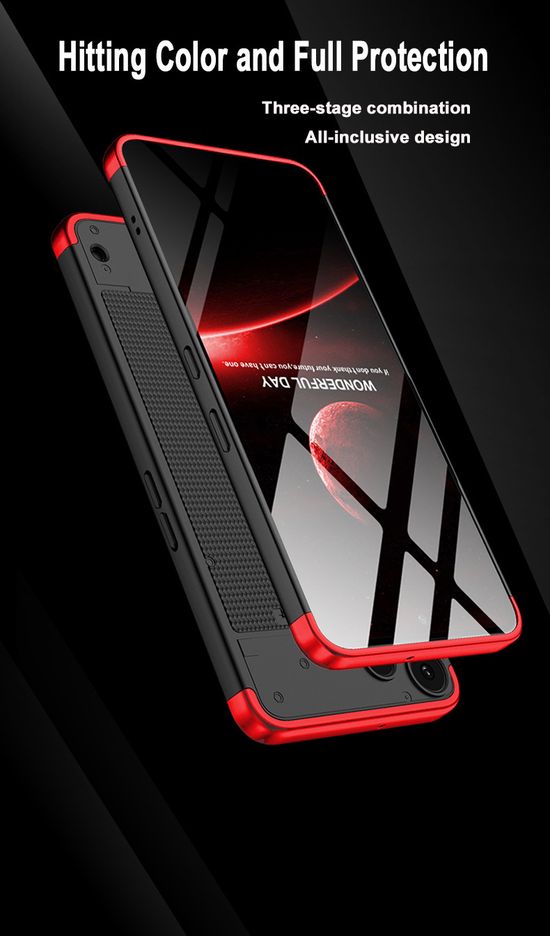Suitable for Nothing Phone 3Alite, 3-section color-blocked 3AL full-coverage drop-proof protective case.