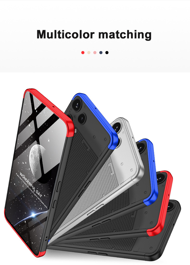 Suitable for Nothing Phone 3Alite, 3-section color-blocked 3AL full-coverage drop-proof protective case.