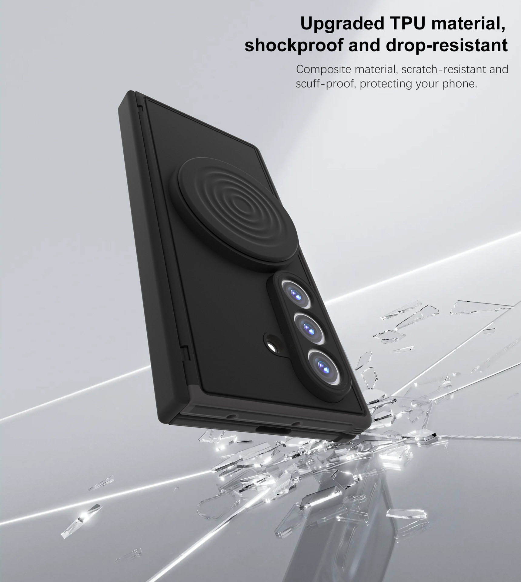 Compatible with Samsung Z Fold8/7 phone case, wireless charging, magnetic ring stand, drop protection case, Amazon.