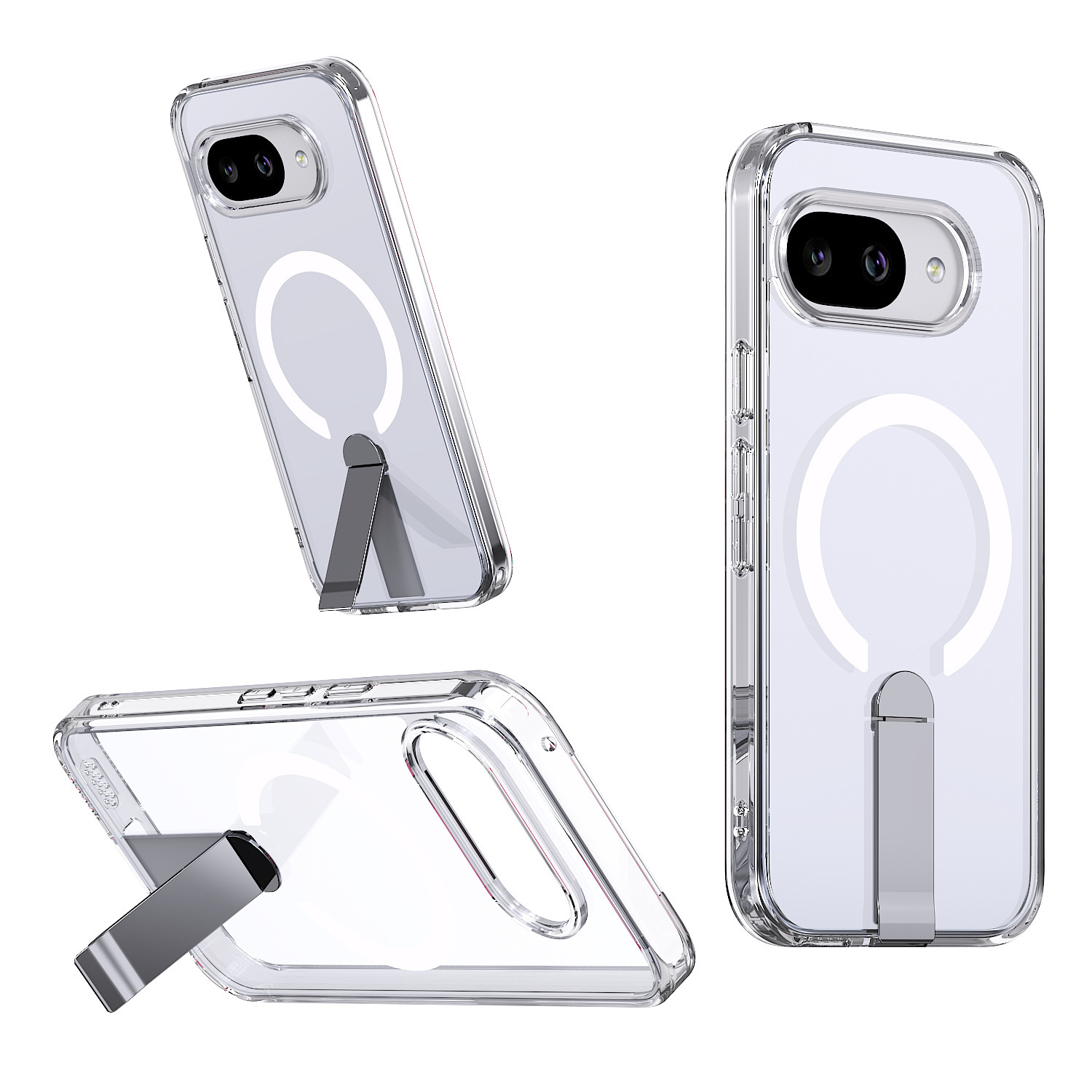 Compatible with Google Pixel 10 Pro XL phone case, wireless charging, magnetic attachment, 9A rotating stand, 9pro drop protection case