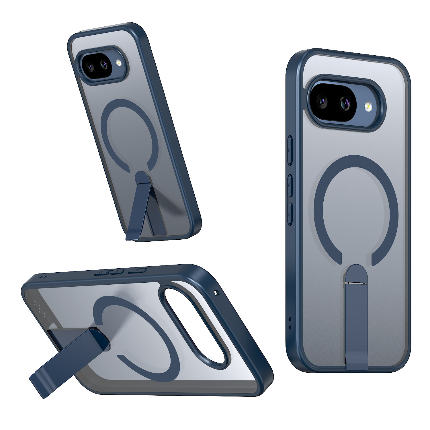 Compatible with Google Pixel 10 Pro XL phone case, wireless charging, magnetic attachment, 9A rotating stand, 9pro drop protection case