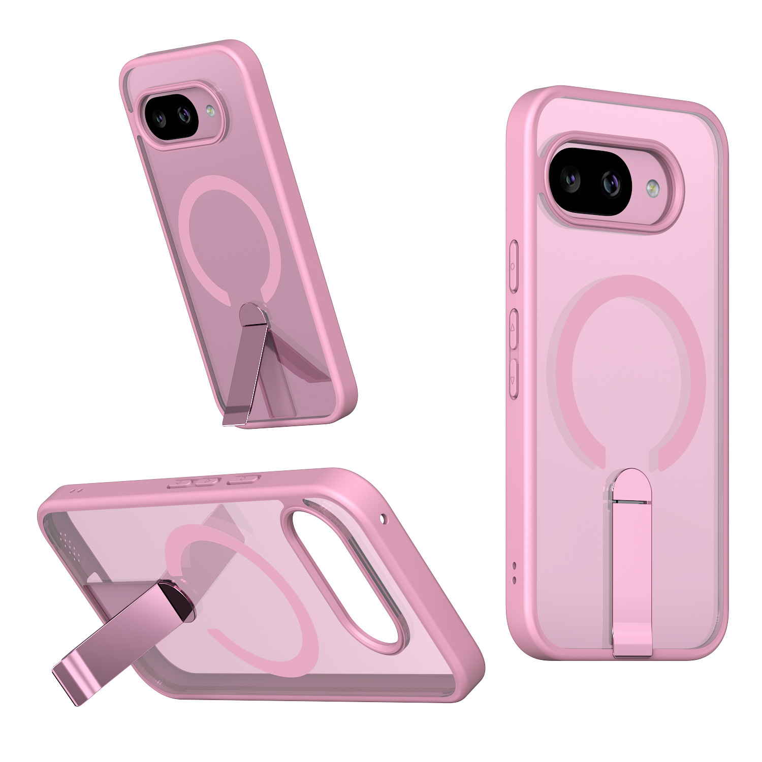 Compatible with Google Pixel 10 Pro XL phone case, wireless charging, magnetic attachment, 9A rotating stand, 9pro drop protection case