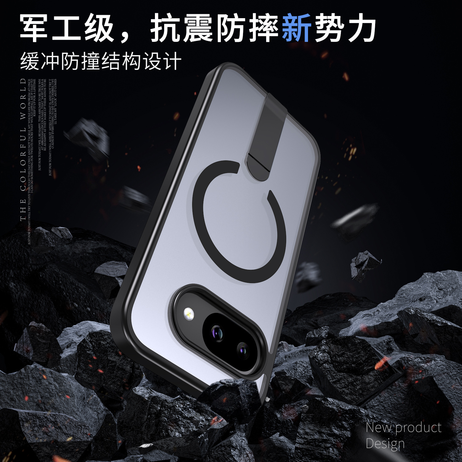 Compatible with Google Pixel 10 Pro XL phone case, wireless charging, magnetic attachment, 9A rotating stand, 9pro drop protection case